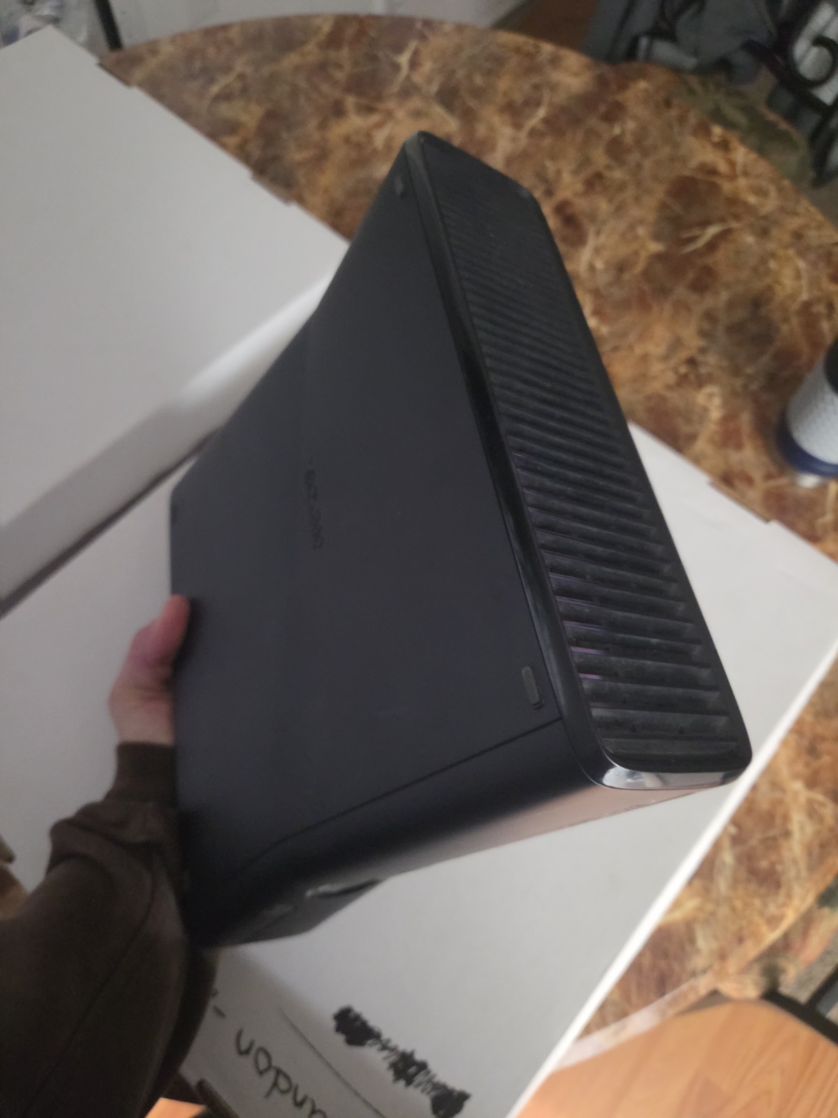 Microsoft Xbox 360 Console Only (All Black) No Cords Console Only Works, Tested