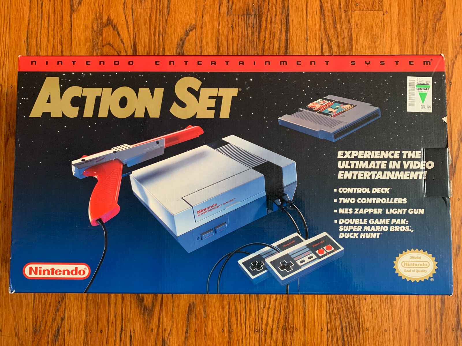 Nintendo NES Action Set console system 100% complete in box with protector