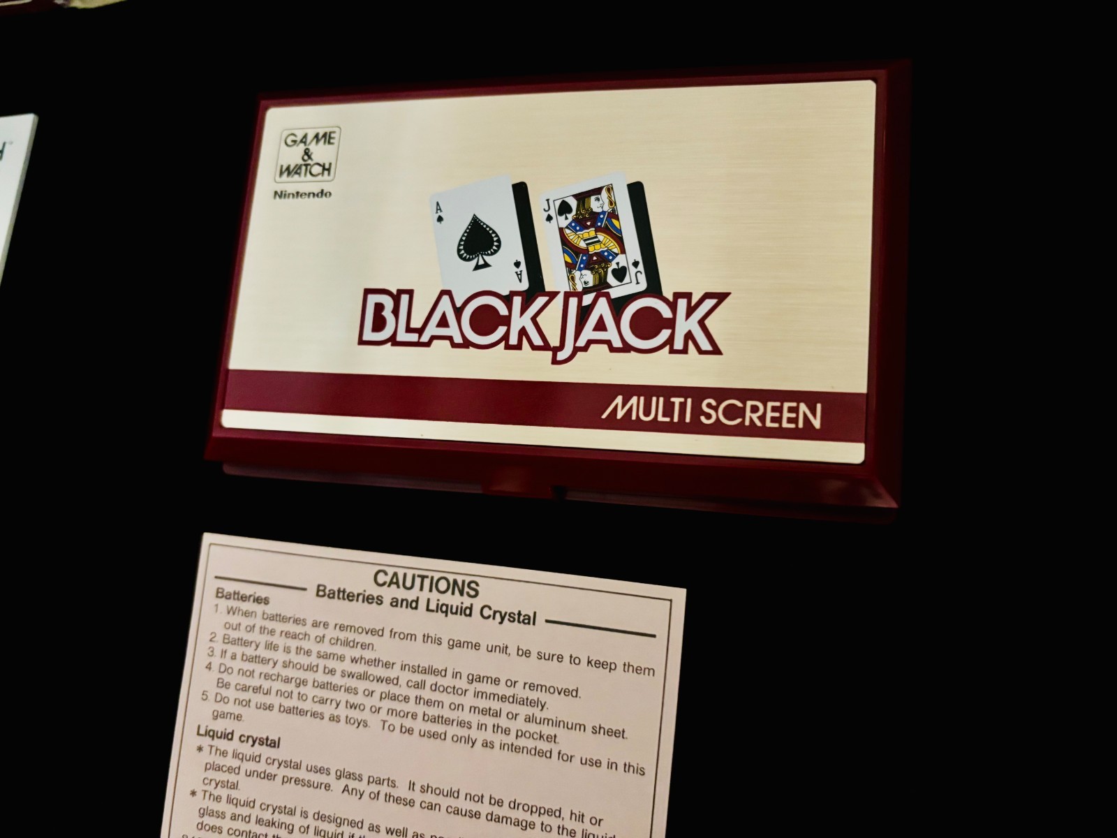 Nintendo Game&Watch BLACKJACK electronic casino collector classic toy gift hobby
