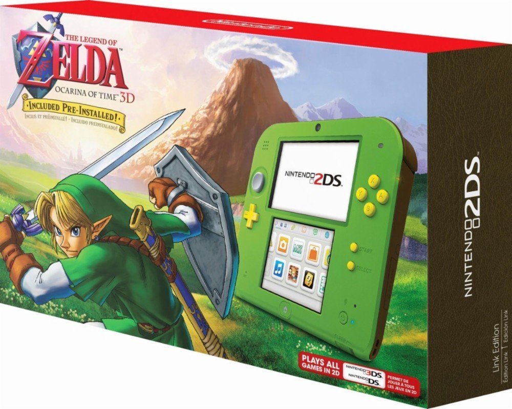 Nintendo 2DS Legend of Zelda Ocarina Time Limited Edition Green Link System