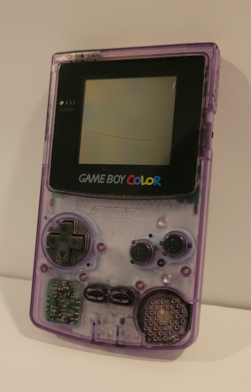 Nintendo Game Boy Color Console Atomic Purple CGB-001- Tested Working- Low Sound