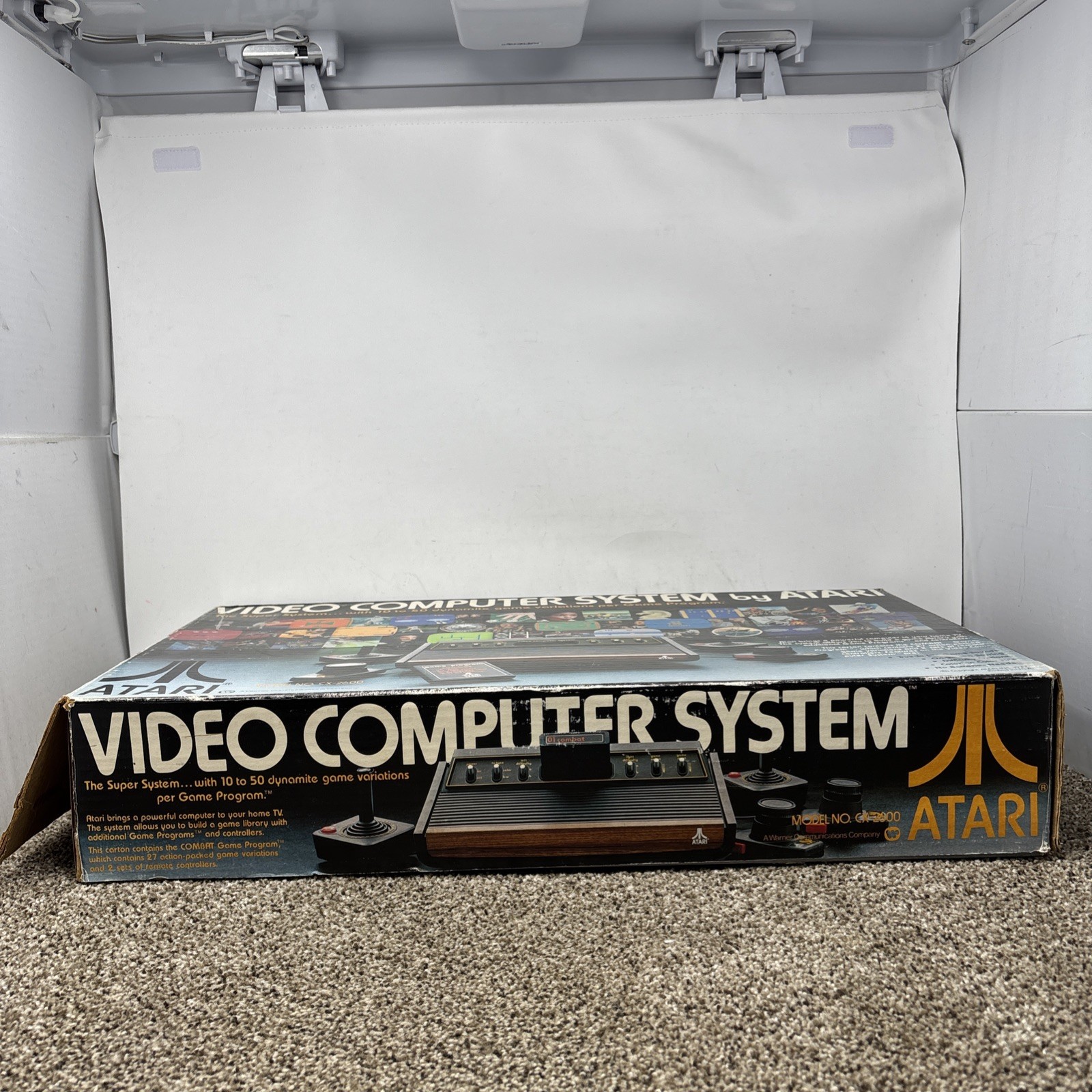 Atari 2600 Heavy Sixer Console In Box Chess Piece Box Tested Works