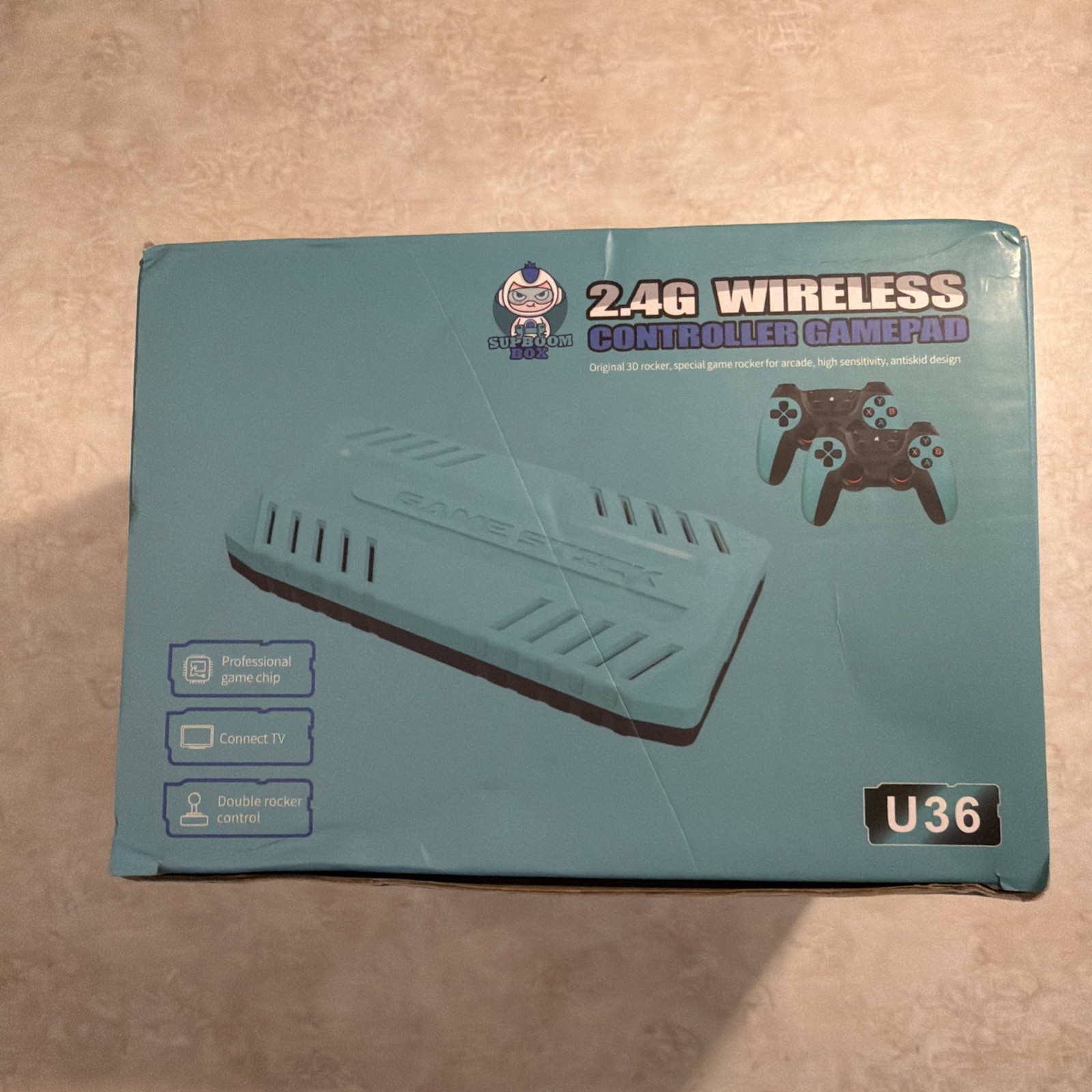 2.4G Wireless Controller Gamepad U36, 50k Games, 2 Controllers