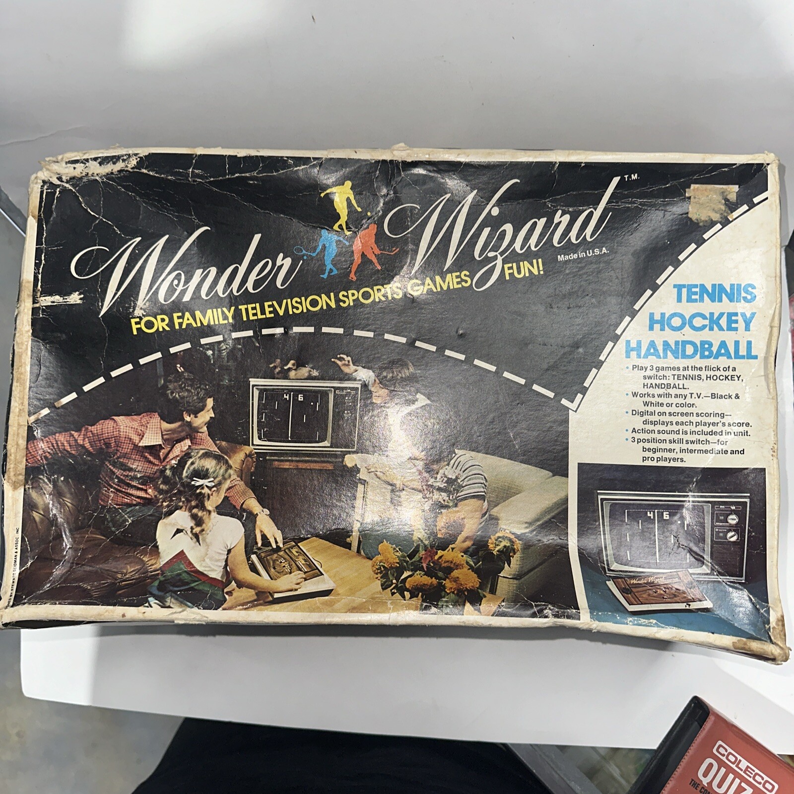 Wonder Wizard 7702 1st Gen TV Video Game Console In Box – Untested + Quiz Wiz