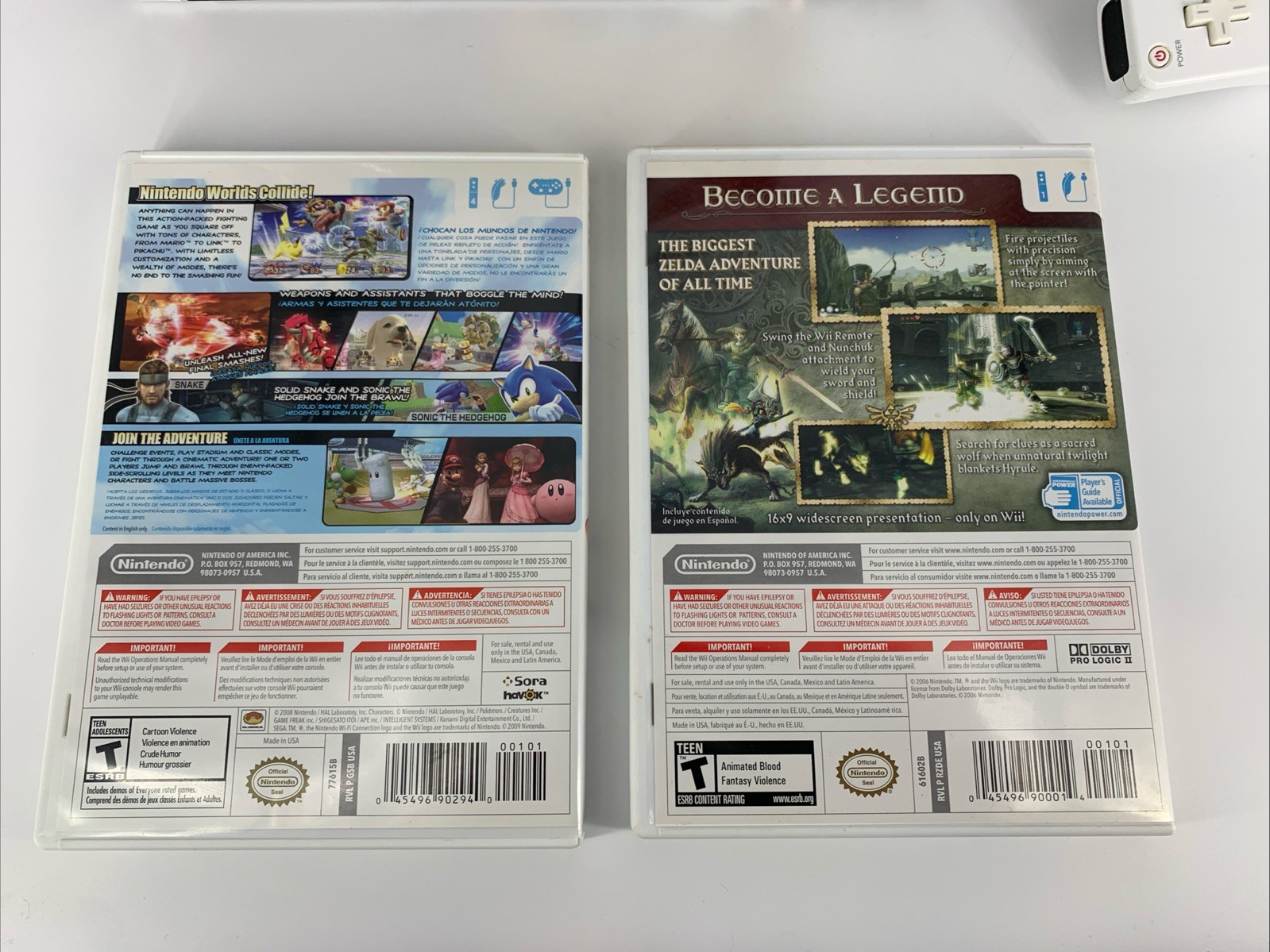 Nintendo Wii Console Bundle SIMPSONS Skin Zelda Link Mario Kart Super Smash
