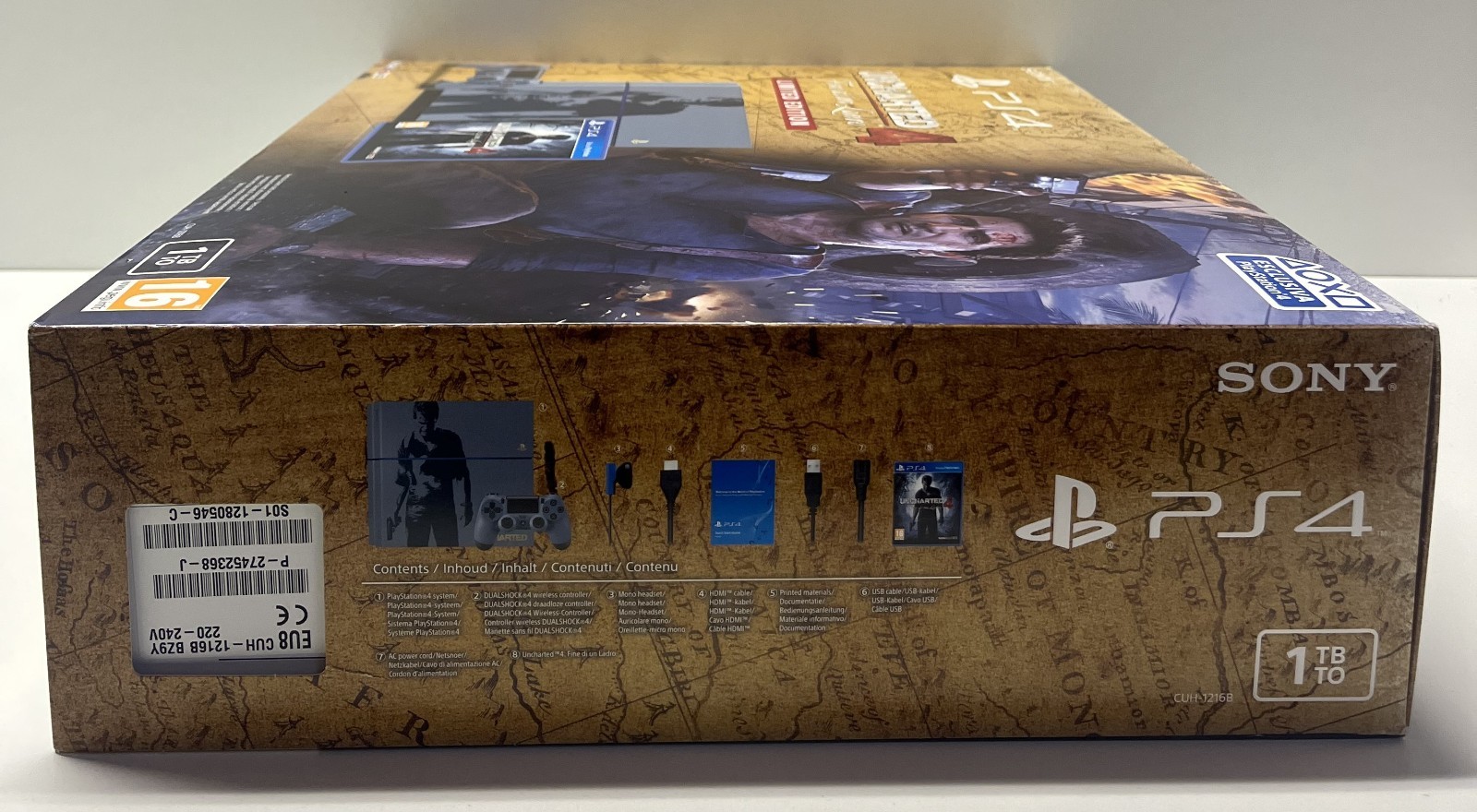 PS4 CONSOLE 1TB LIMITED EDITION UNCHARTED 4 BLUE LIMITED NEW FACTORY SEALED 2019
