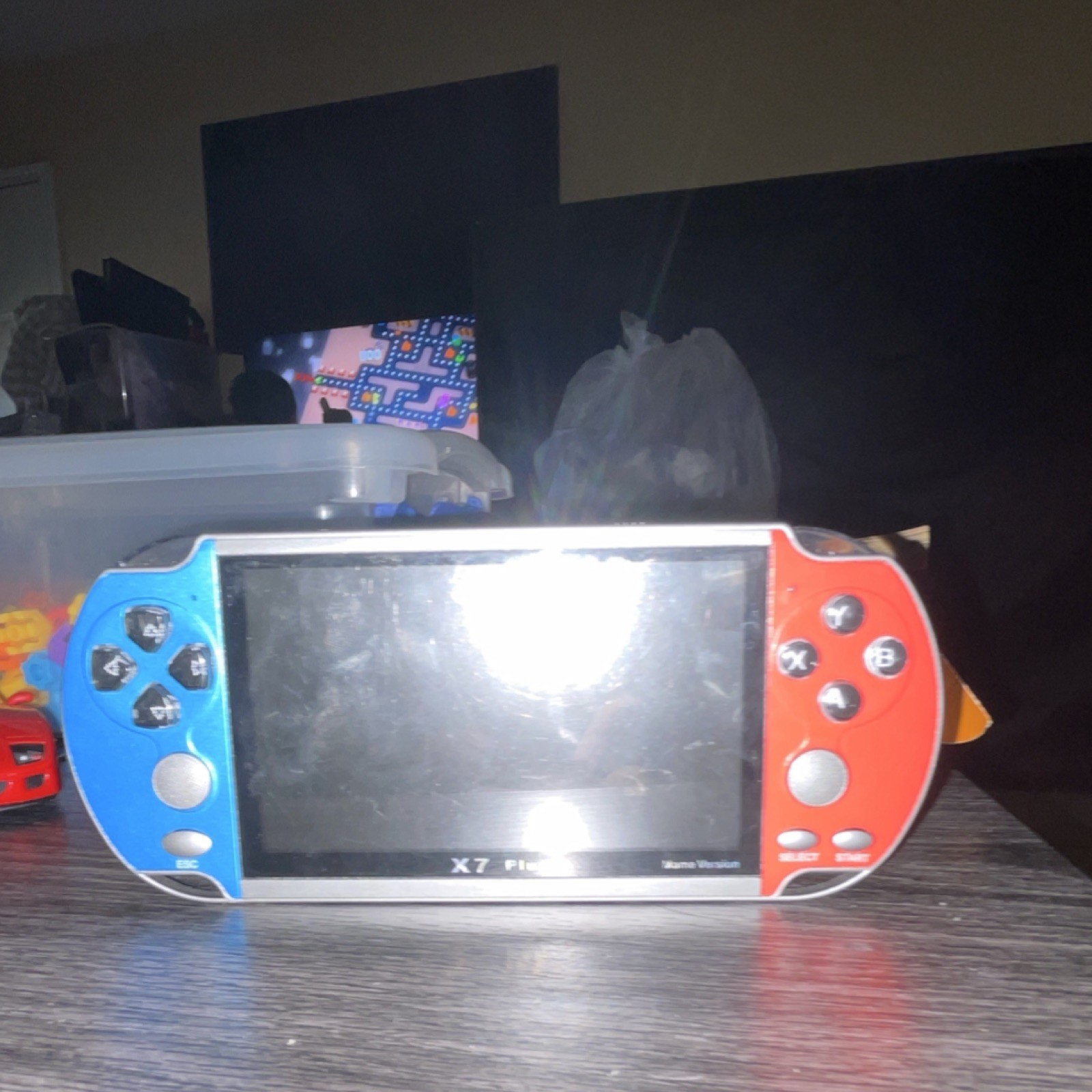 X7 Plus Handheld Game Console System 8GB Storage Blue Red Silver Portable