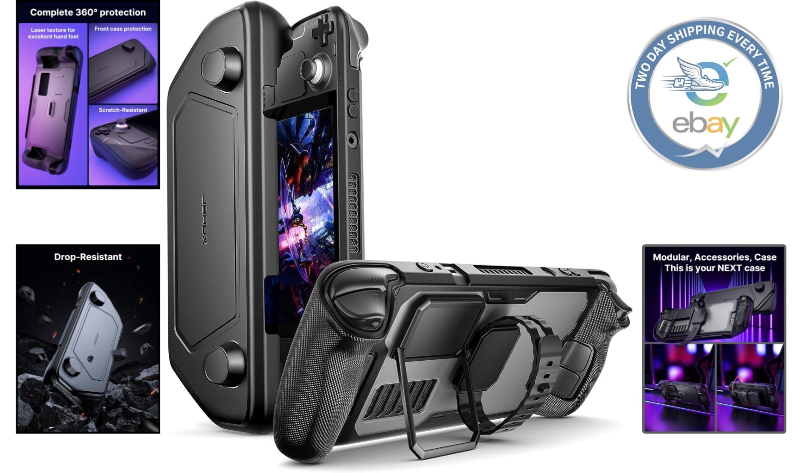 PC0104 ModCase for Steam Deck: Comprehensive Protection & Detachable Accessories