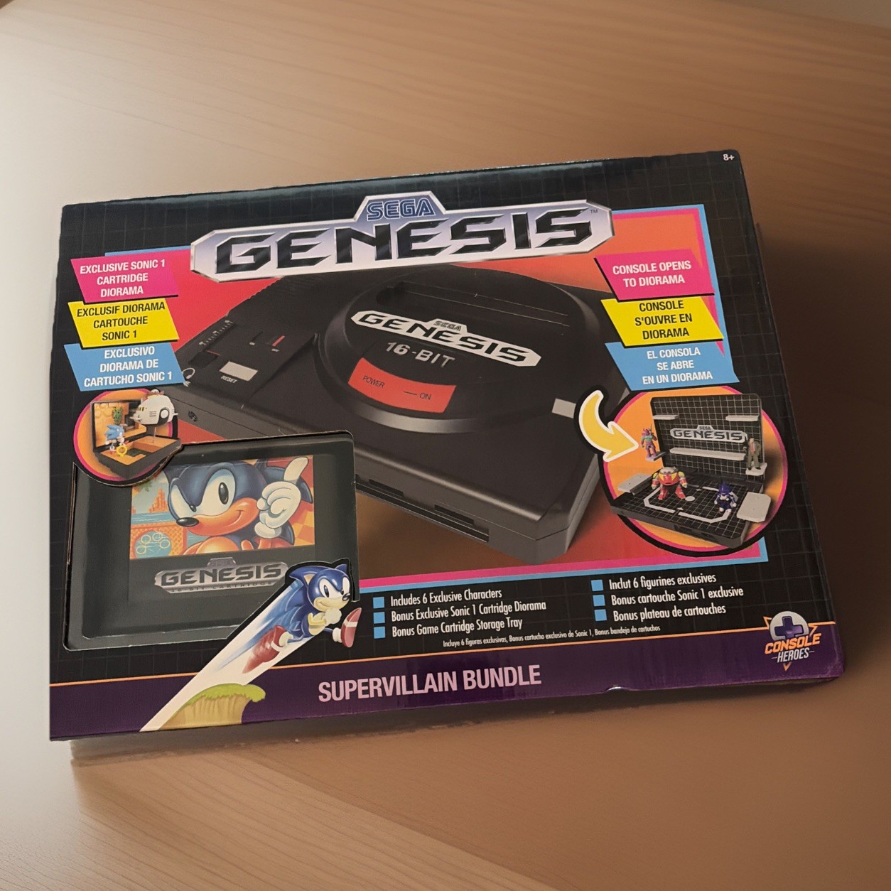 SEGA Genesis 16-Bit Home Console Bundle, Black, HDMI, Wi-Fi, 720p HD