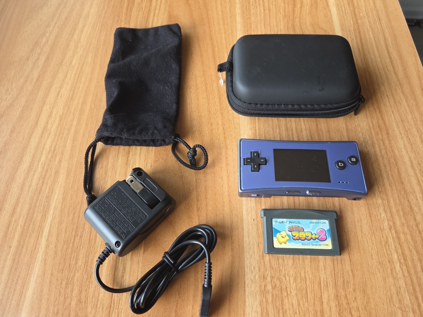 Authentic Blue Nintendo GameBoy Micro Console Great Tested W/ Charger