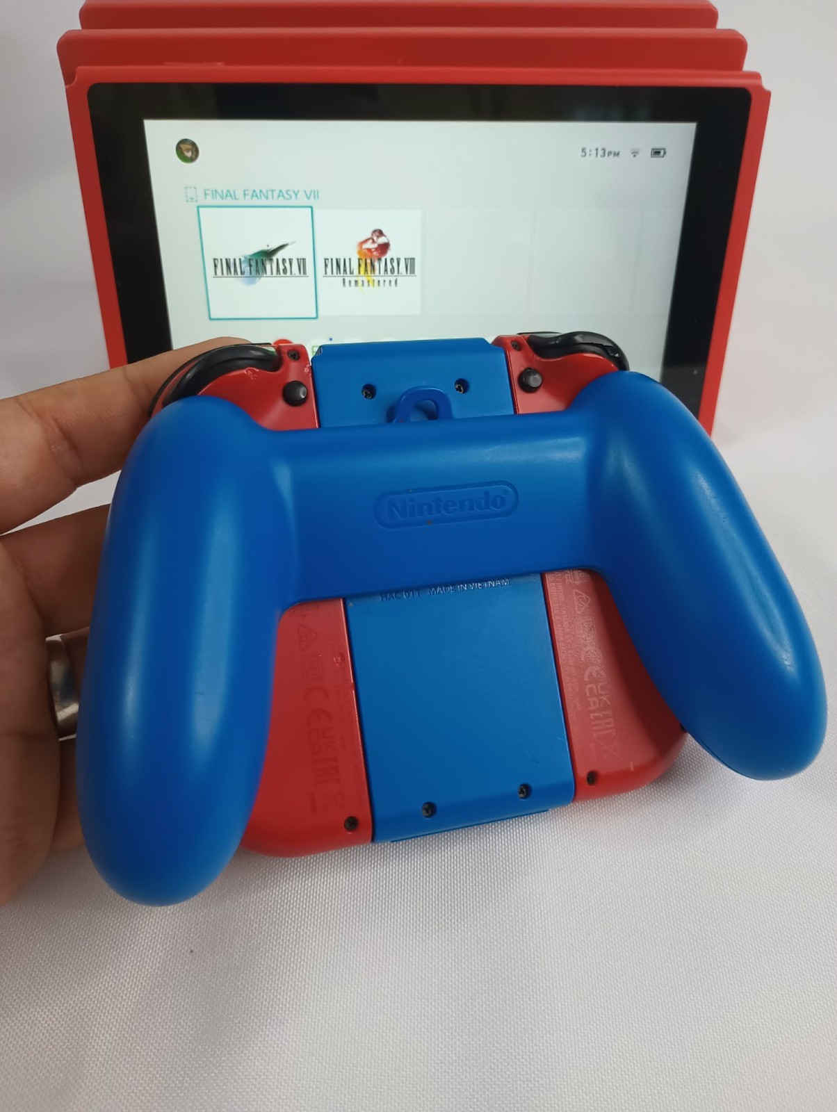 Nintendo Switch Console Mario Red Blue Edition 32GB + 128gb + Final Fantasy Twin