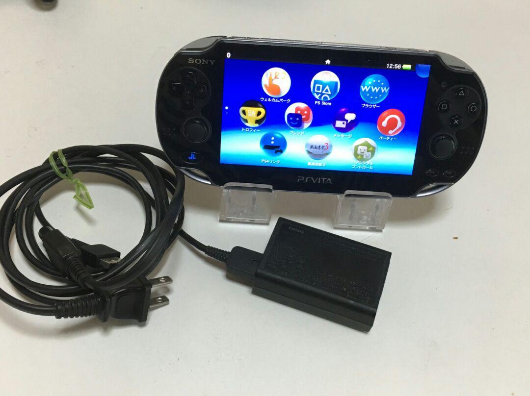 PlayStation PS Vita Wi-Fi Console Crystal Black PCH-1000 ZA01 Japan game JP F/S