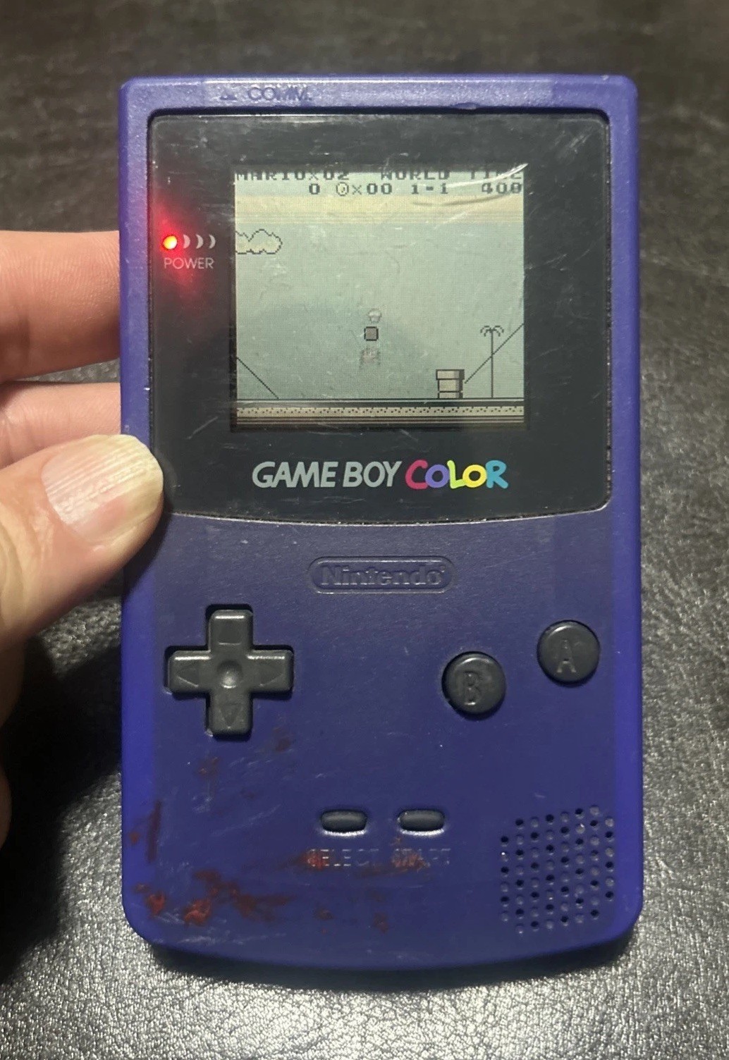 Nintendo Game Boy Color Grape Handheld System – No Battery Cover