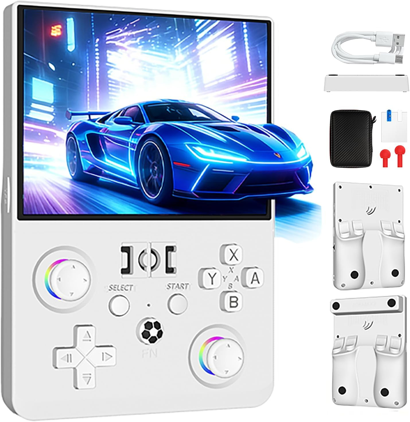 R36MAX 2 Retro Handheld Game Console, 4.5 Inch IPS HD Screen Portable Retro Game