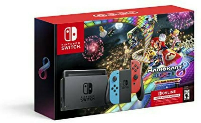 Nintendo Switch + Mario Kart 8 Deluxe (Full Game Download) + 3 Month Membership