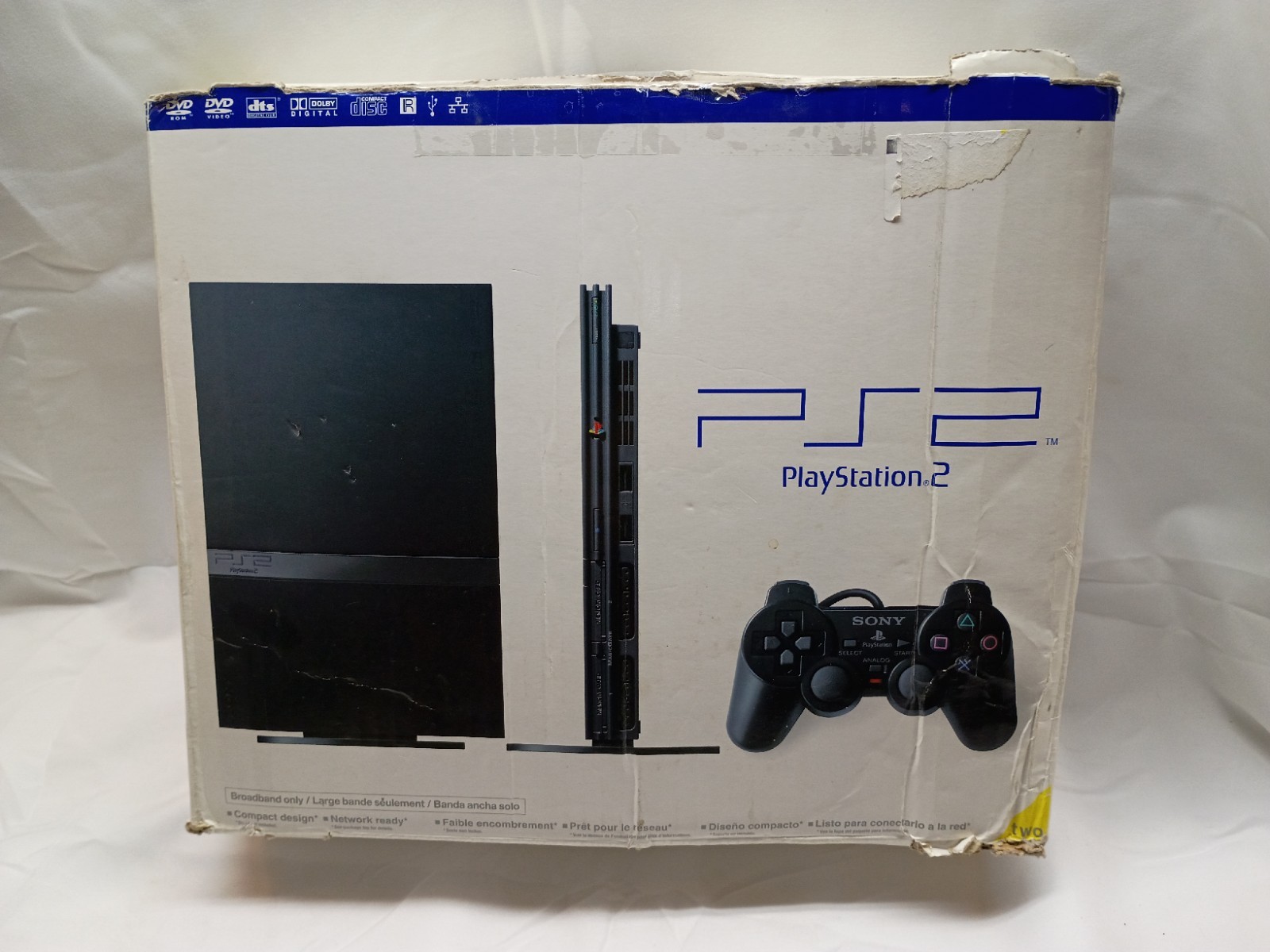 Sony PS2 Slim Black Console Bundle Box Manual Controller [Tested] **Read** WORKS