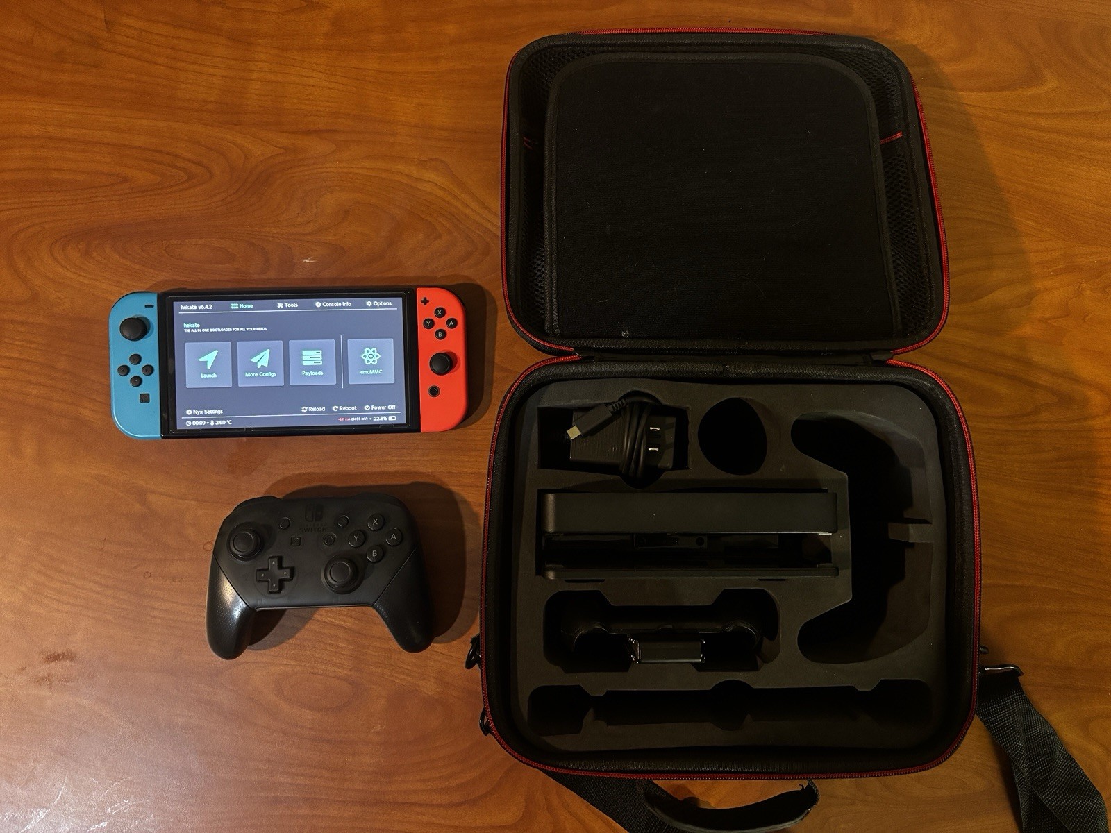 Ultimate Switch Oled Bundle With Pro Controller, Travel Case, and 256gb SD Card