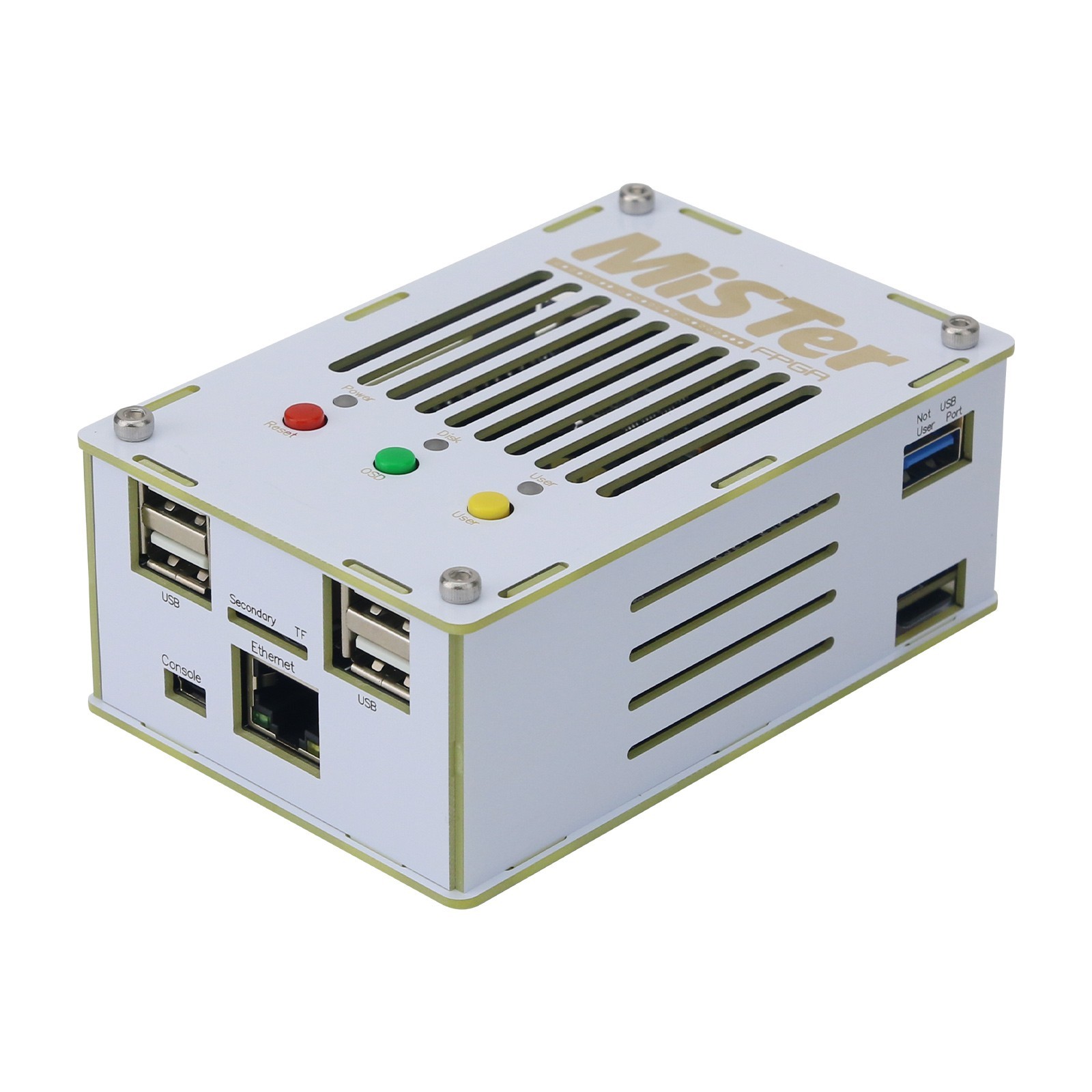 Mini MiSTer Game Console Cyclone V FPGA Board White Case w/ 32GB TF Card