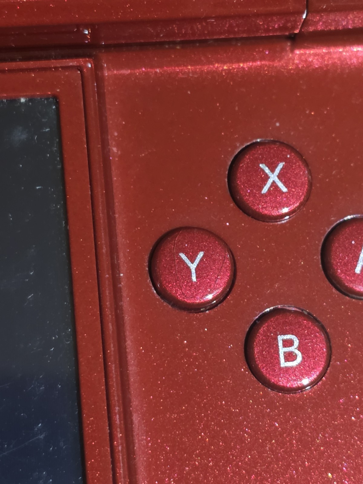 Nintendo 3DS Flame Red Handheld Console System CTR-001 *Read*