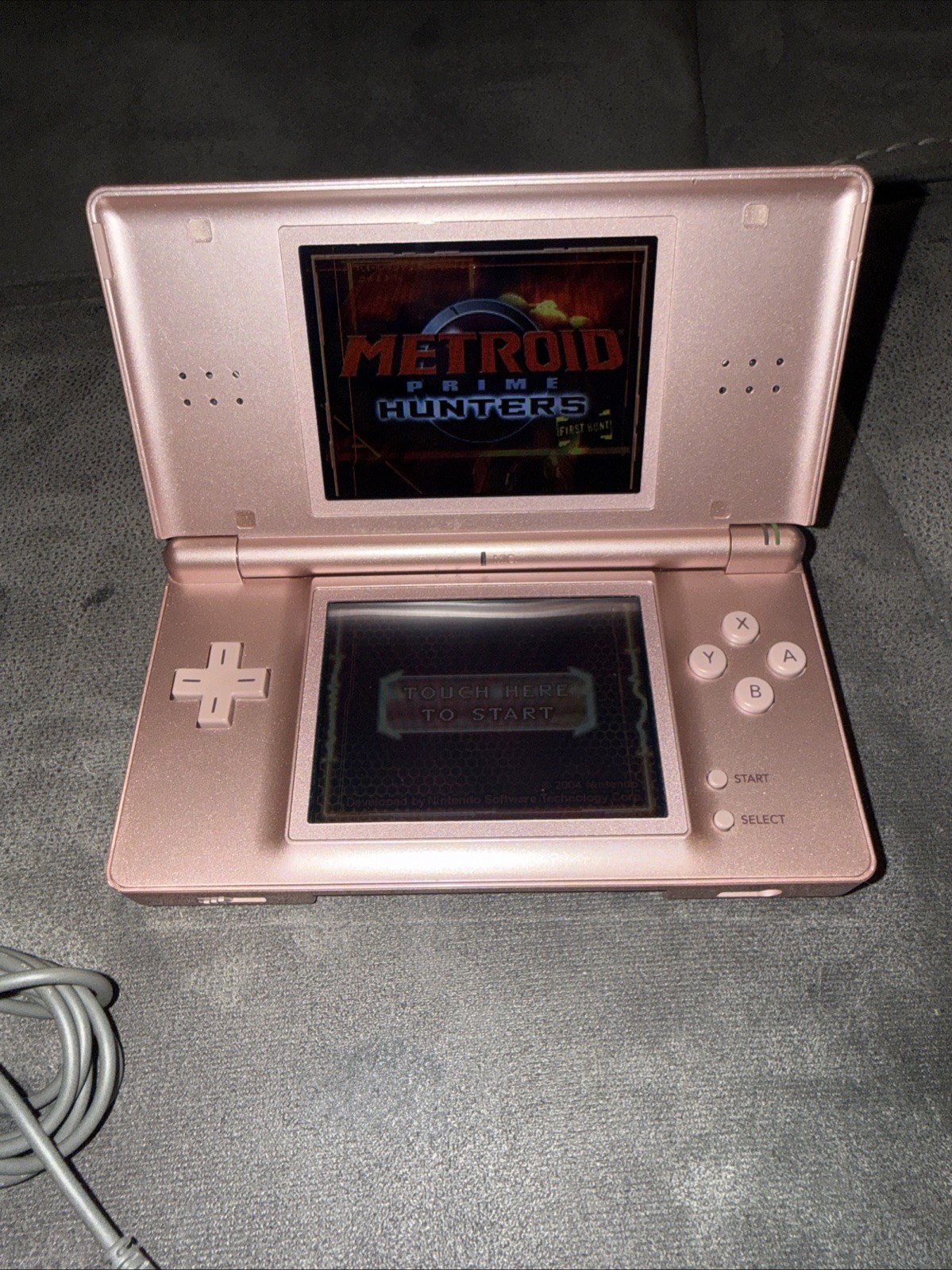 Nintendo DS Lite Handheld Game Console USG-001 Metallic Rose w Charger – Tested