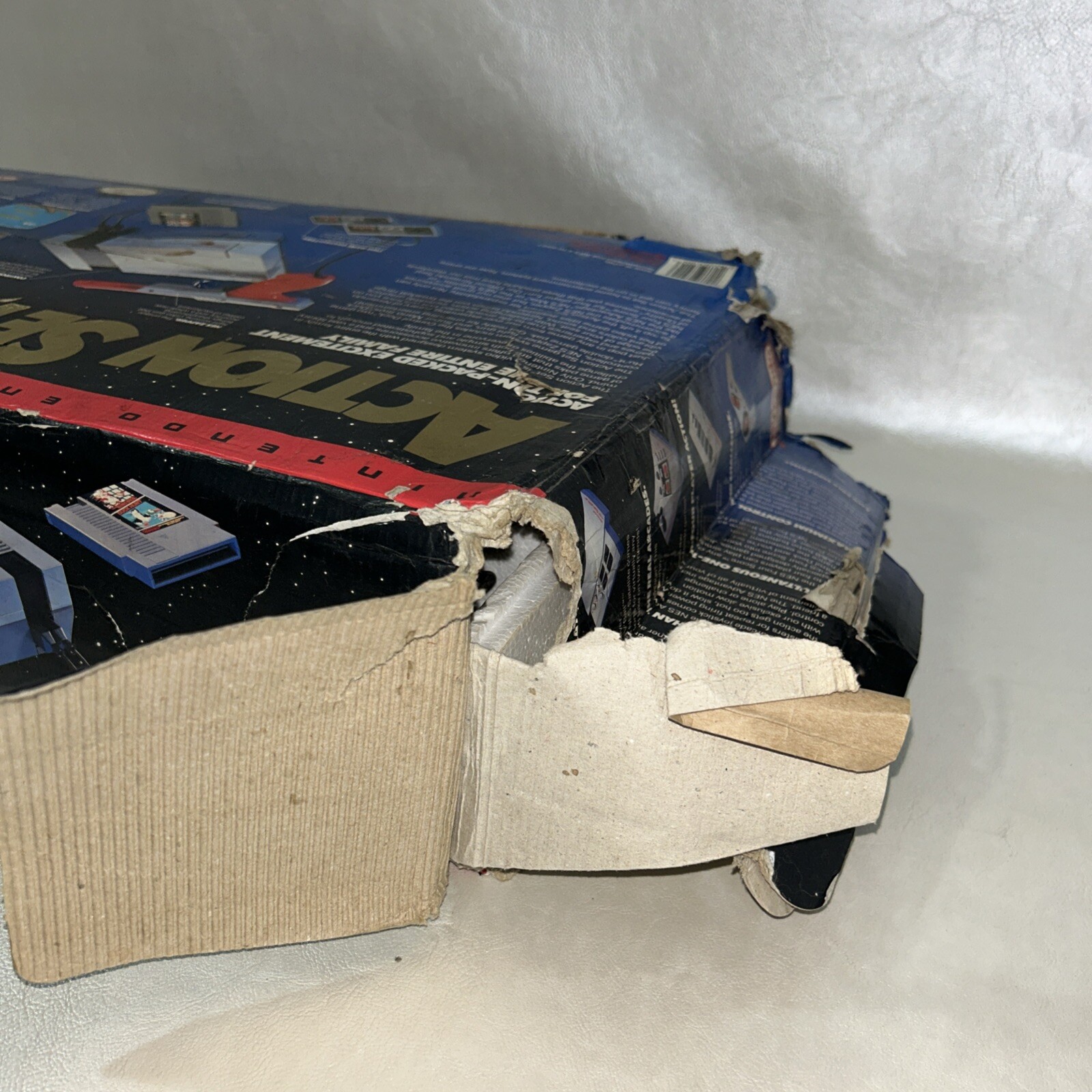 NES Nintendo Action Set Box AS SHOWN DAMAGED BOX!!!