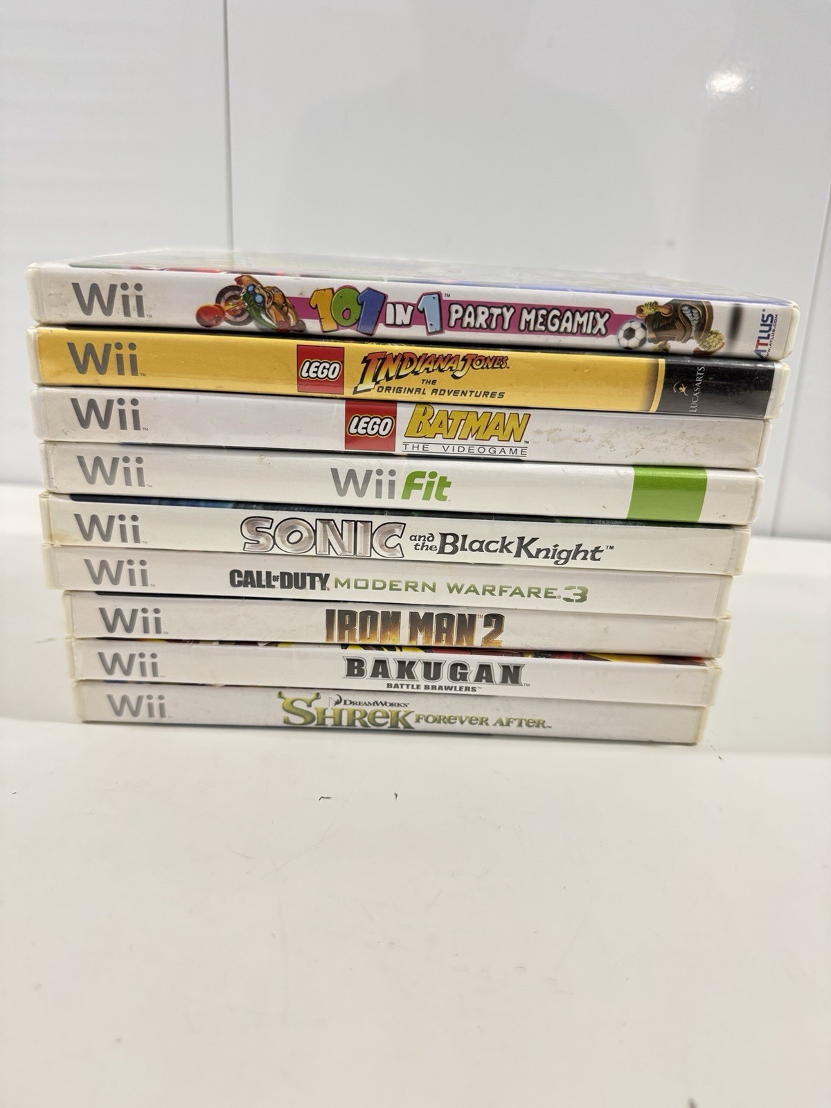 Nintendo Wii Red Console Bundle ‘ No Controllers ‘ 9 Games