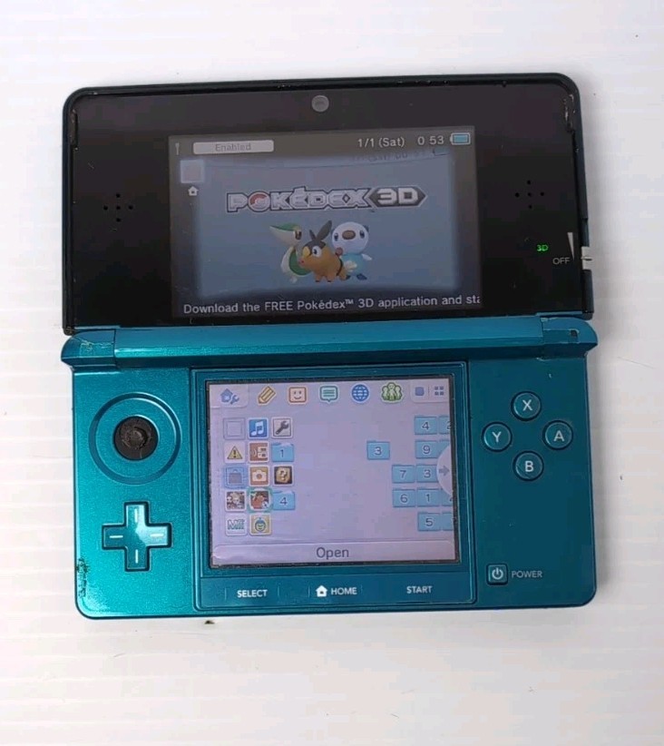 Nintendo 3DS Blue Handheld Console System CTR-001 See Pictures & Condition