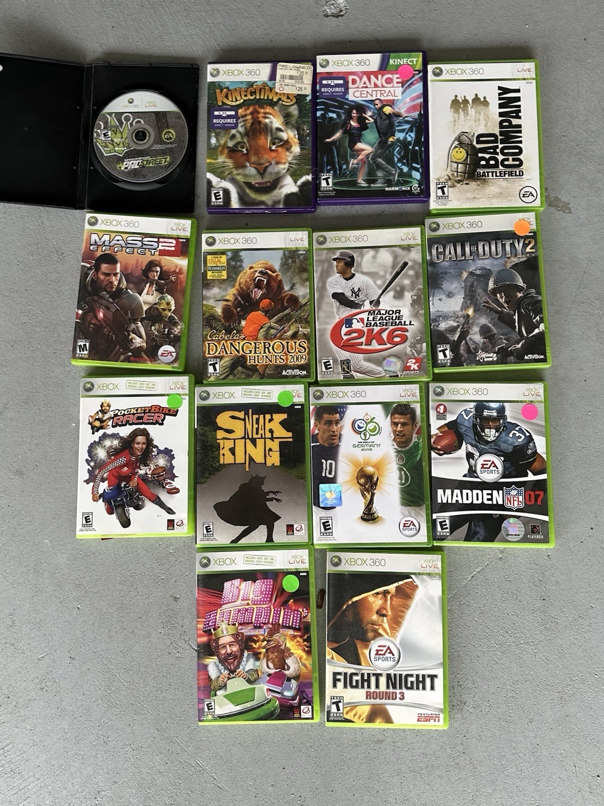 Microsoft Xbox 360 Console Bundle With 25 Games 3 Controllers And Cables – Works