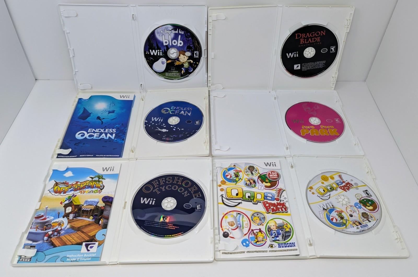 Nintendo Wii White Console GameCube Compatible Bundle w/ 10 Games – Tested!