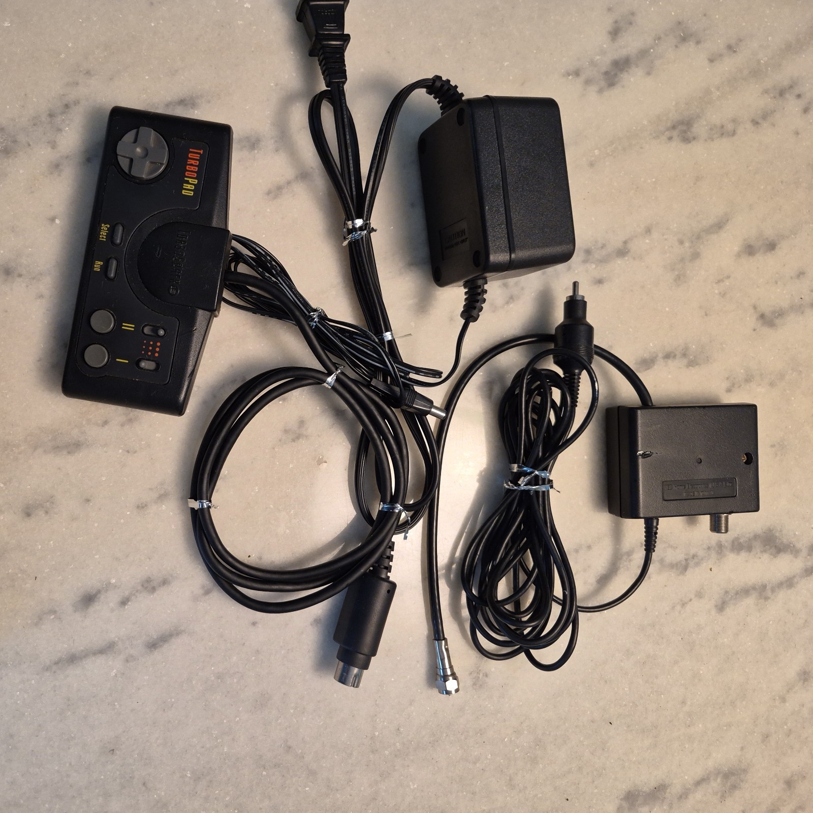 Turbo-Grafx 16 Console Tested Working Controller Power Adapter AV Cables