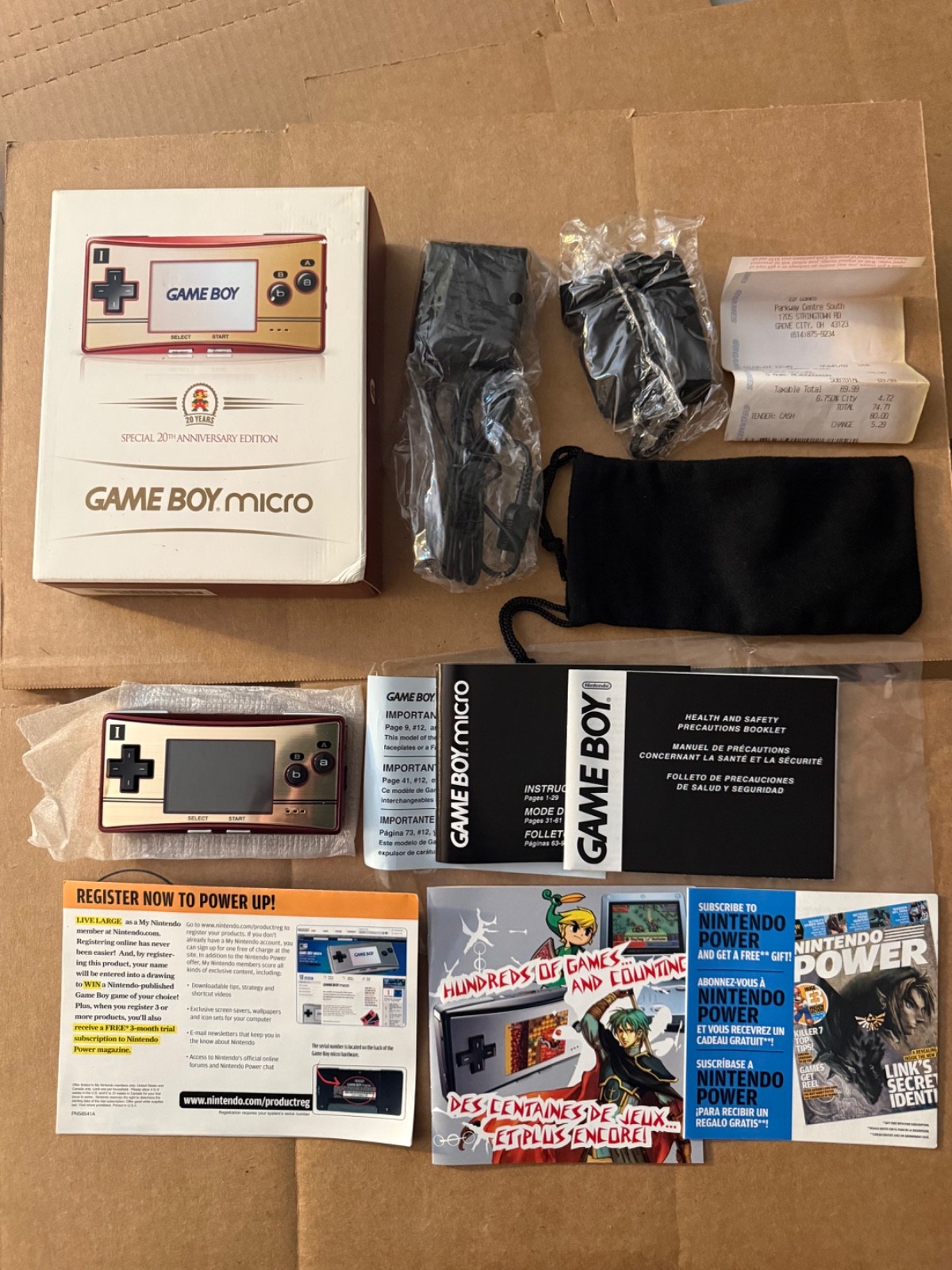 Nintendo Game Boy Micro 20th Anniversary Edition CIB Complete In Box Near Mint