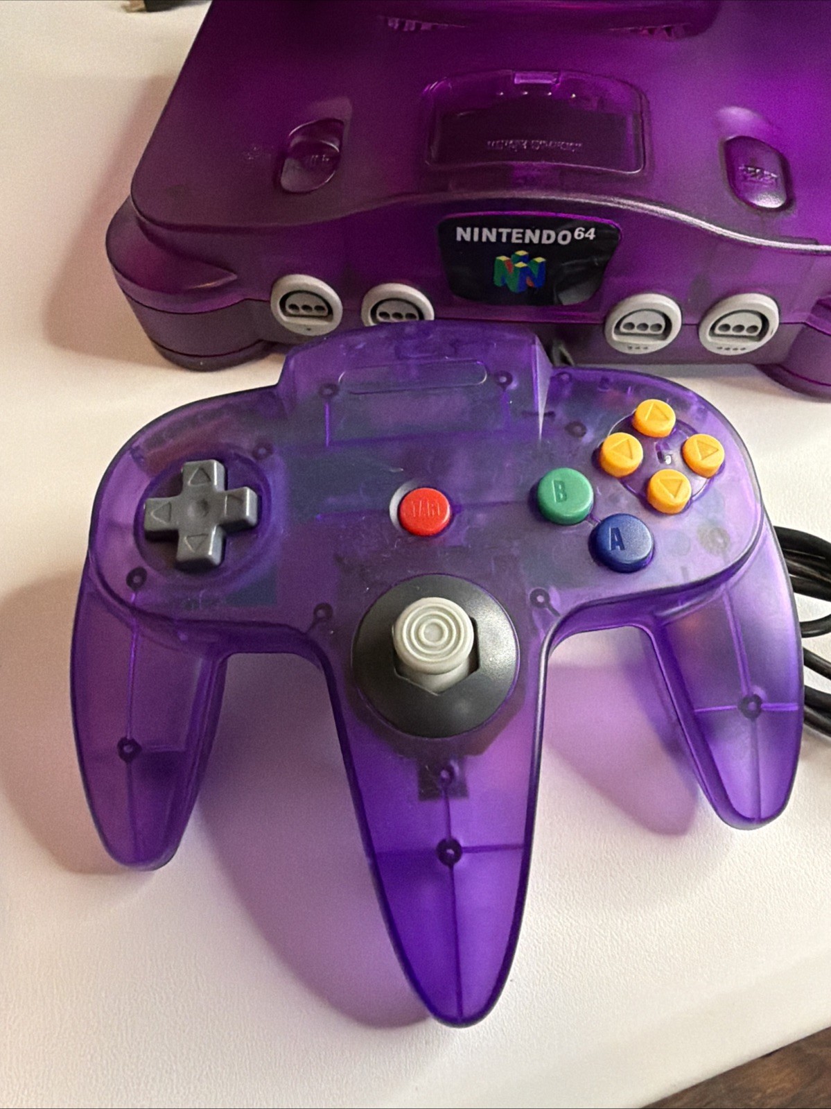 Nintendo 64 Console With 2 Controllers – Region Free – Grape Purple / Reshelled
