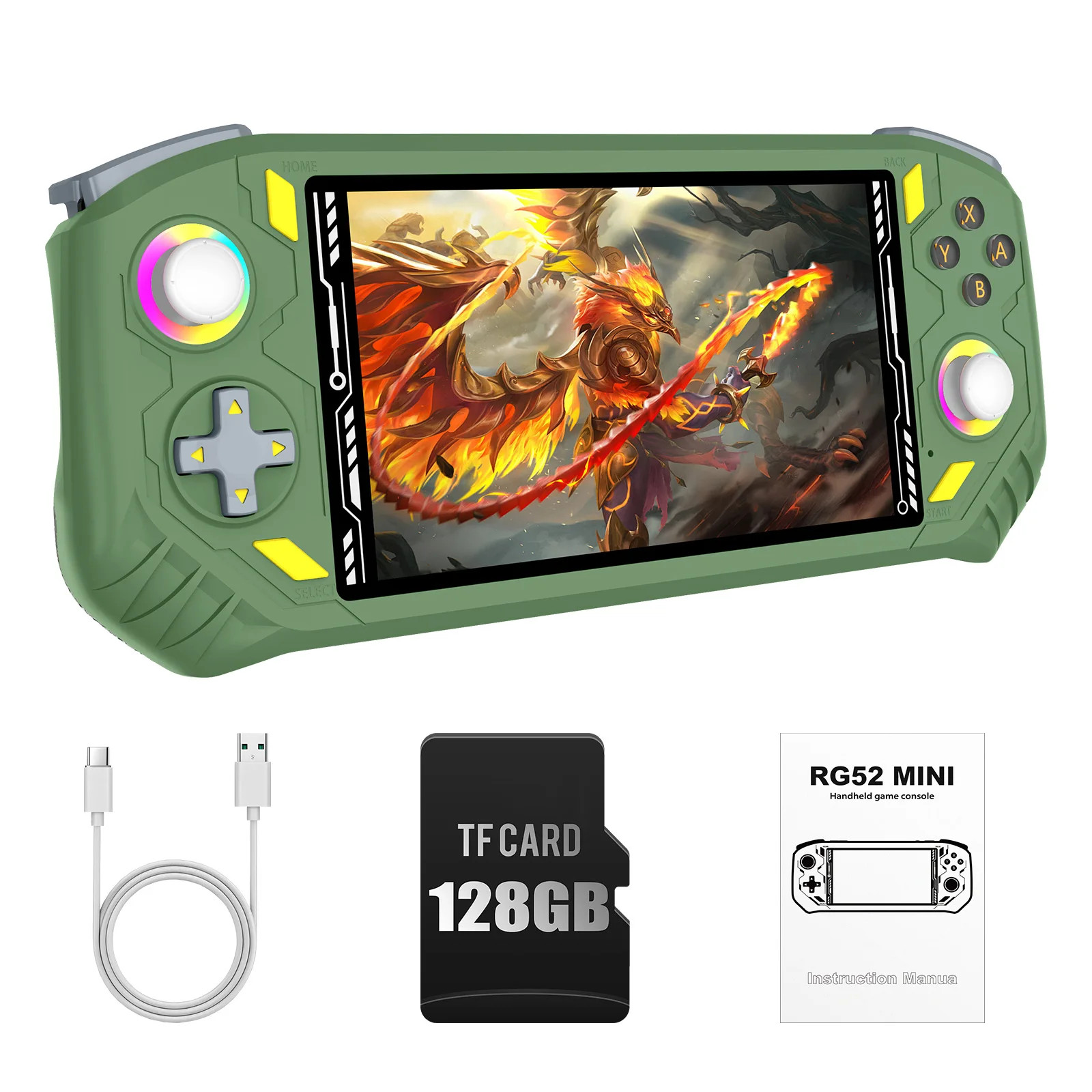 RG52 MINI Handheld Game Console 5.5″ IPS Screen 2.4 WIFI 22000+Games RK3562 Chip