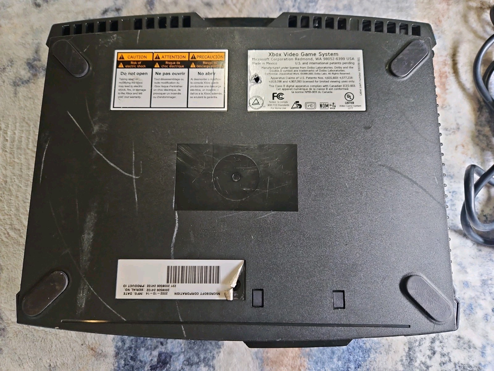Original Xbox w/ Power + Controller + A/V NOT Read Discs: Parts or Repair