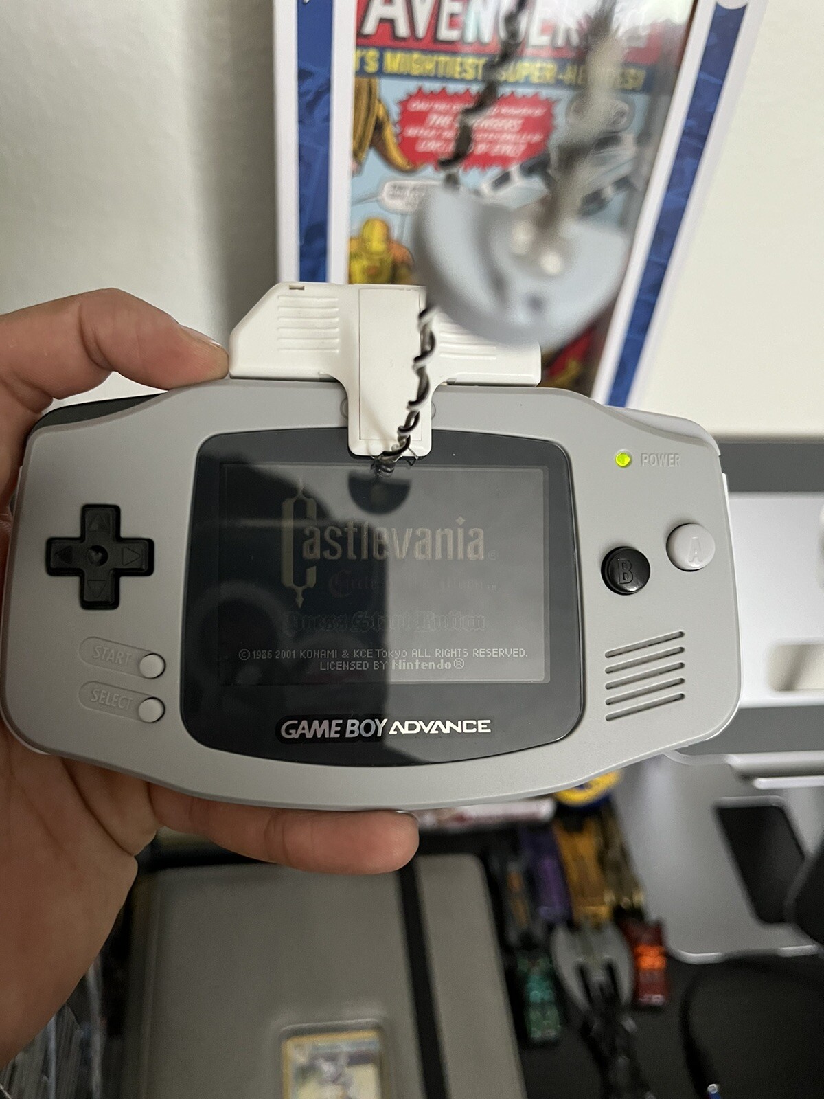 Nintendo Gameboy Advance Console Gray/Black/White Body RE-SHELL RE-WORK RE-DONE