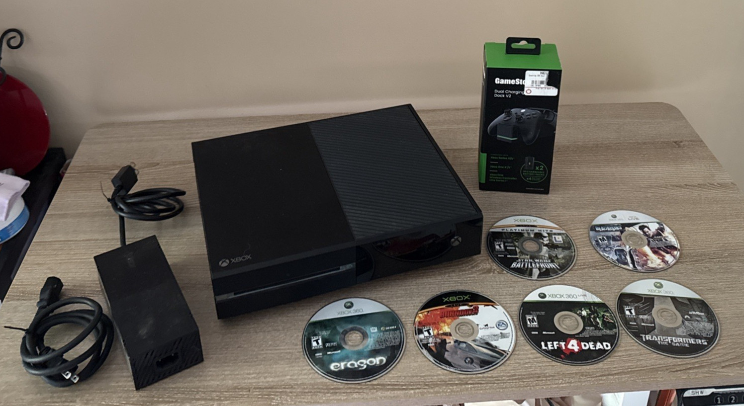 Microsoft Xbox One 500GB Console – Black (5C5-00025) With Games And Charger