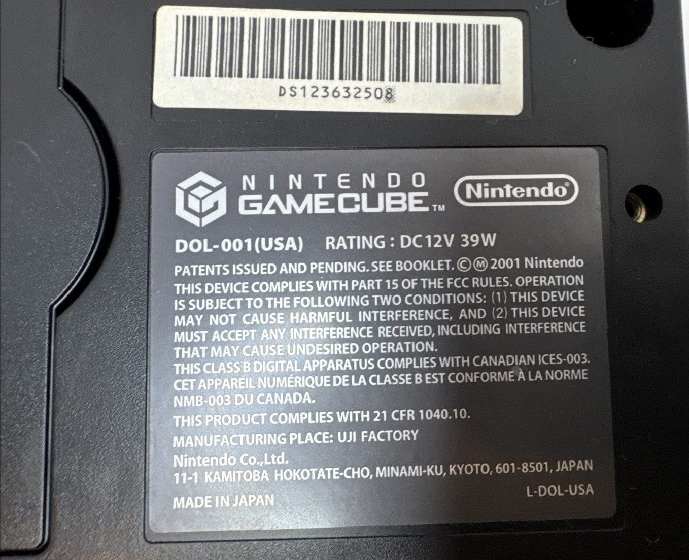 Nintendo GameCube Console OEM Controller & Power Supply W/128 MB Memory ~Tested