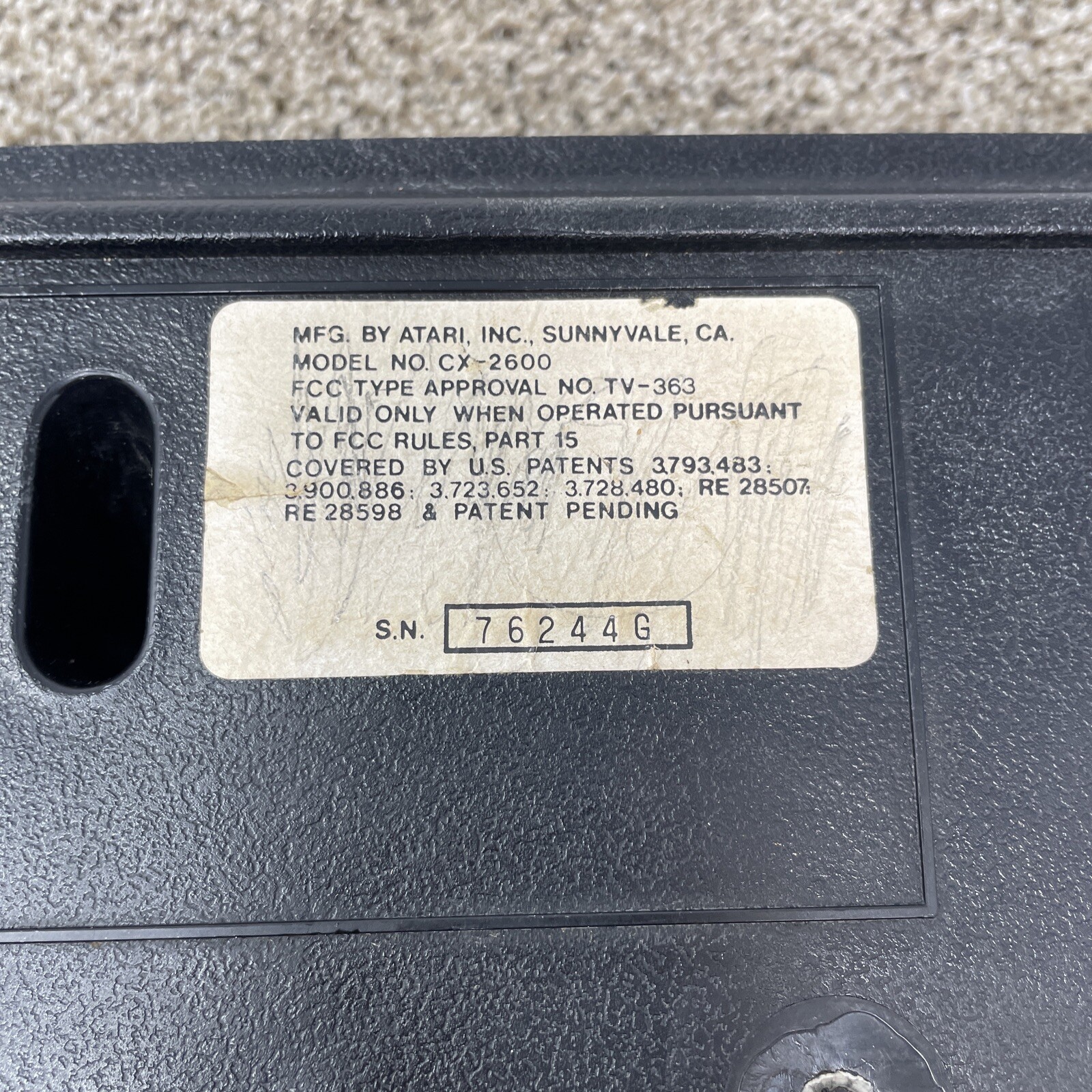 Atari CX2600 ‘Heavy Sixer’ Six Switch Console Sunnyvale RARE 2600 WORKING
