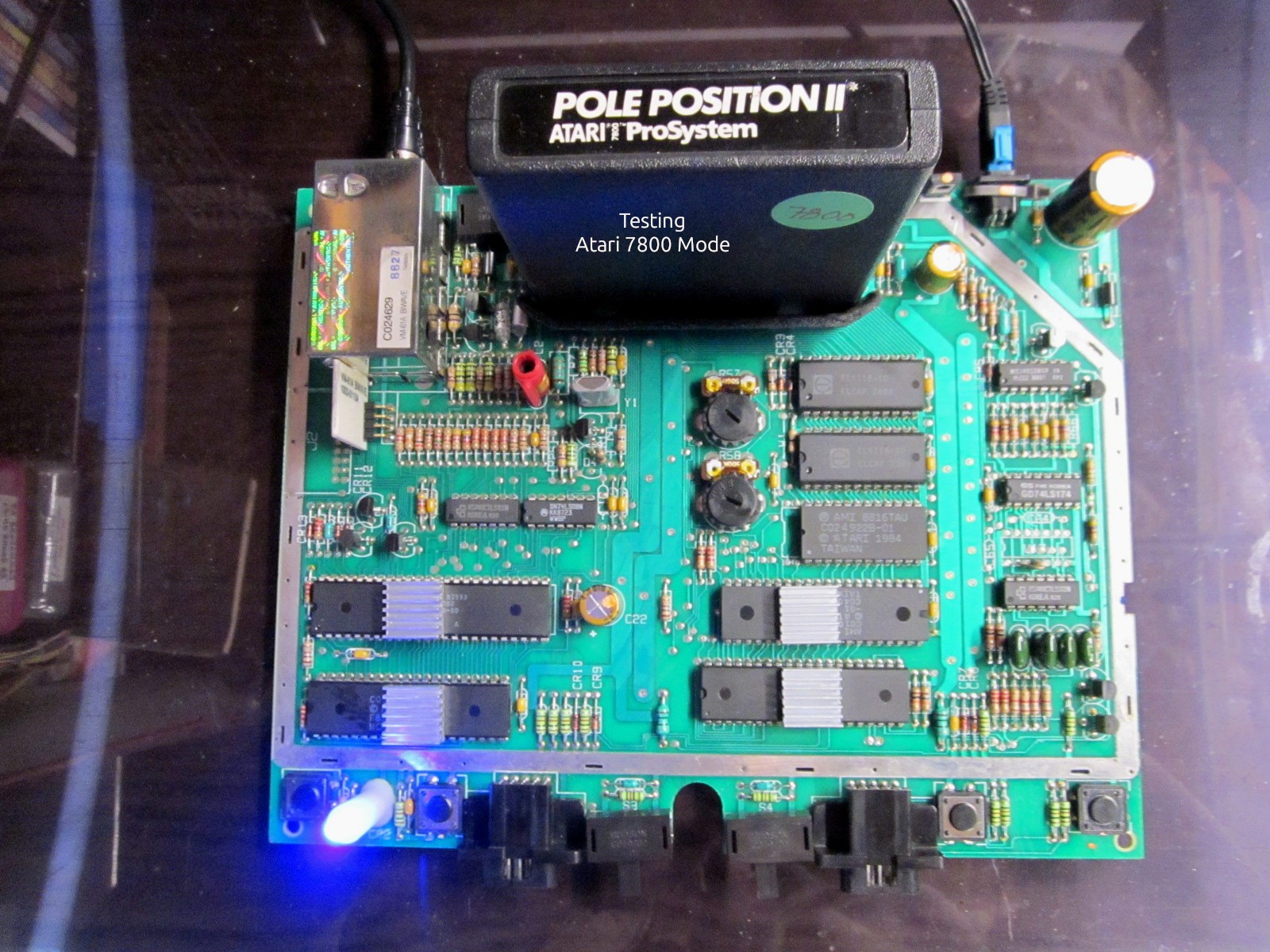 Atari 7800 Original EpR Reconditioned w/MODs Main Board Replacement