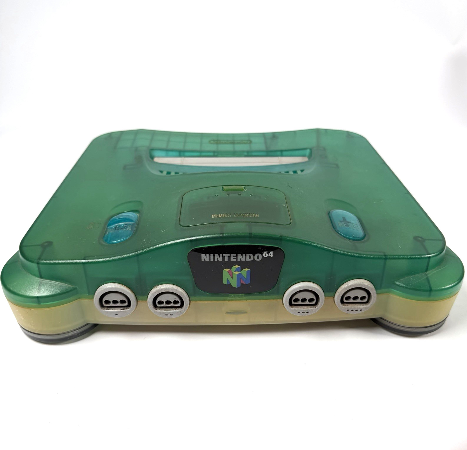 Nintendo 64 Ice Blue / Green Console, Region Free, Works + 2 Controllers + Cords