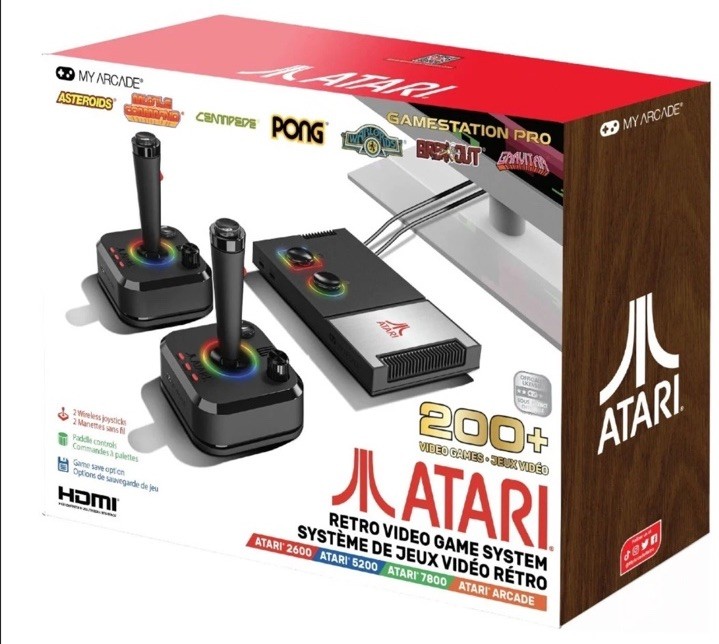 My Arcade Atari GameStation Pro HDMI Console Games 7000 – 2 Wireless Controllers
