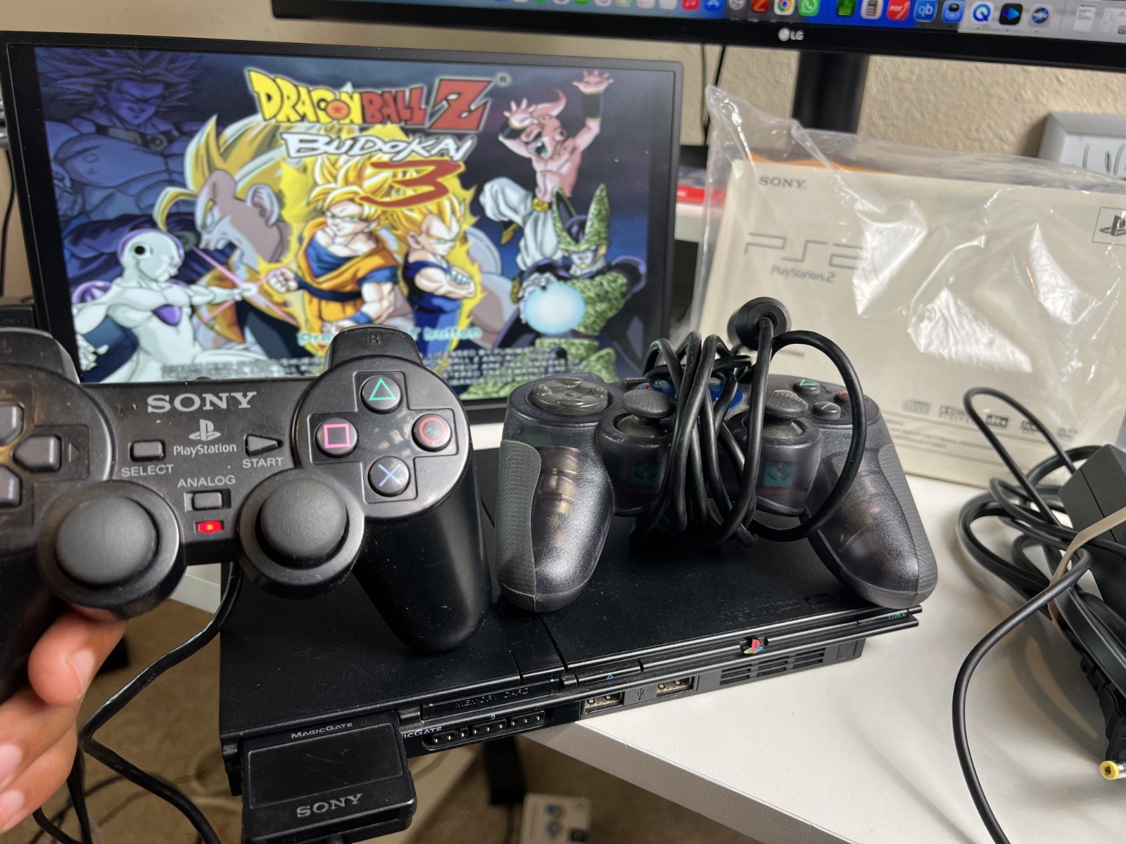 PS2 Slim Black Bundle 2 Controllers Memory Card Tested