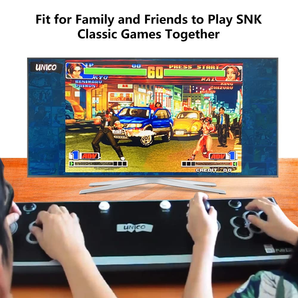 UNICO Fun R1 Retro Arcade Fight Stick with 40 SNK Classic Games