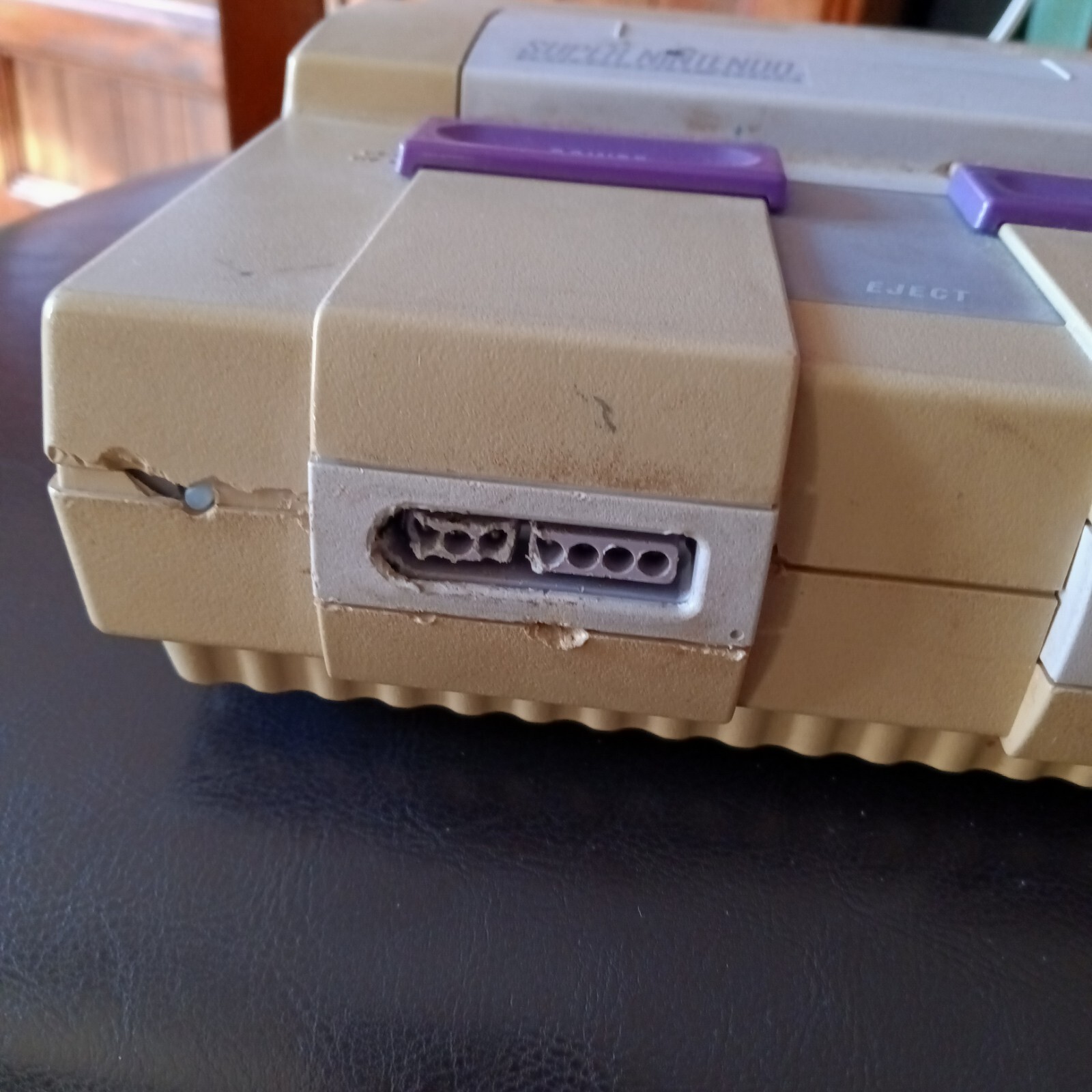 Super Nintendo SNES Home Console – Brittle Yellow Plastic – For Parts junk