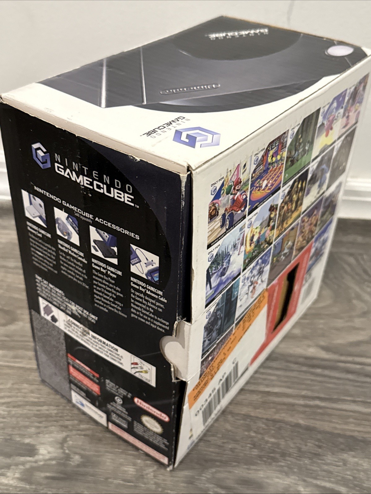 Nintendo GameCube Jet BLACK Console USA OEM W/ original Box DOL-001 Tested!