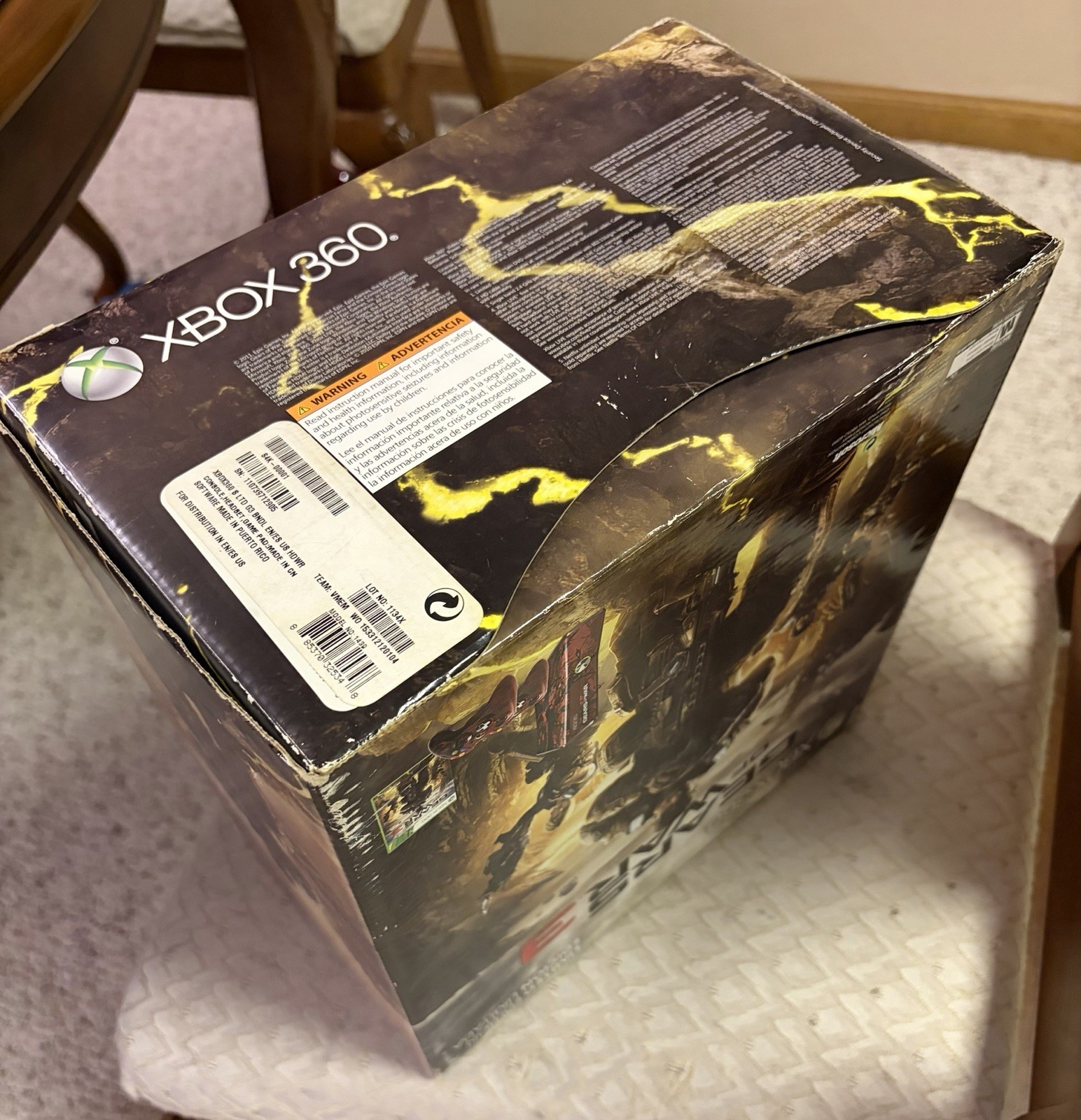 Limited Edition Gears of War 3 320GB Xbox 360 with Box, Game Guide, & Triple PAC