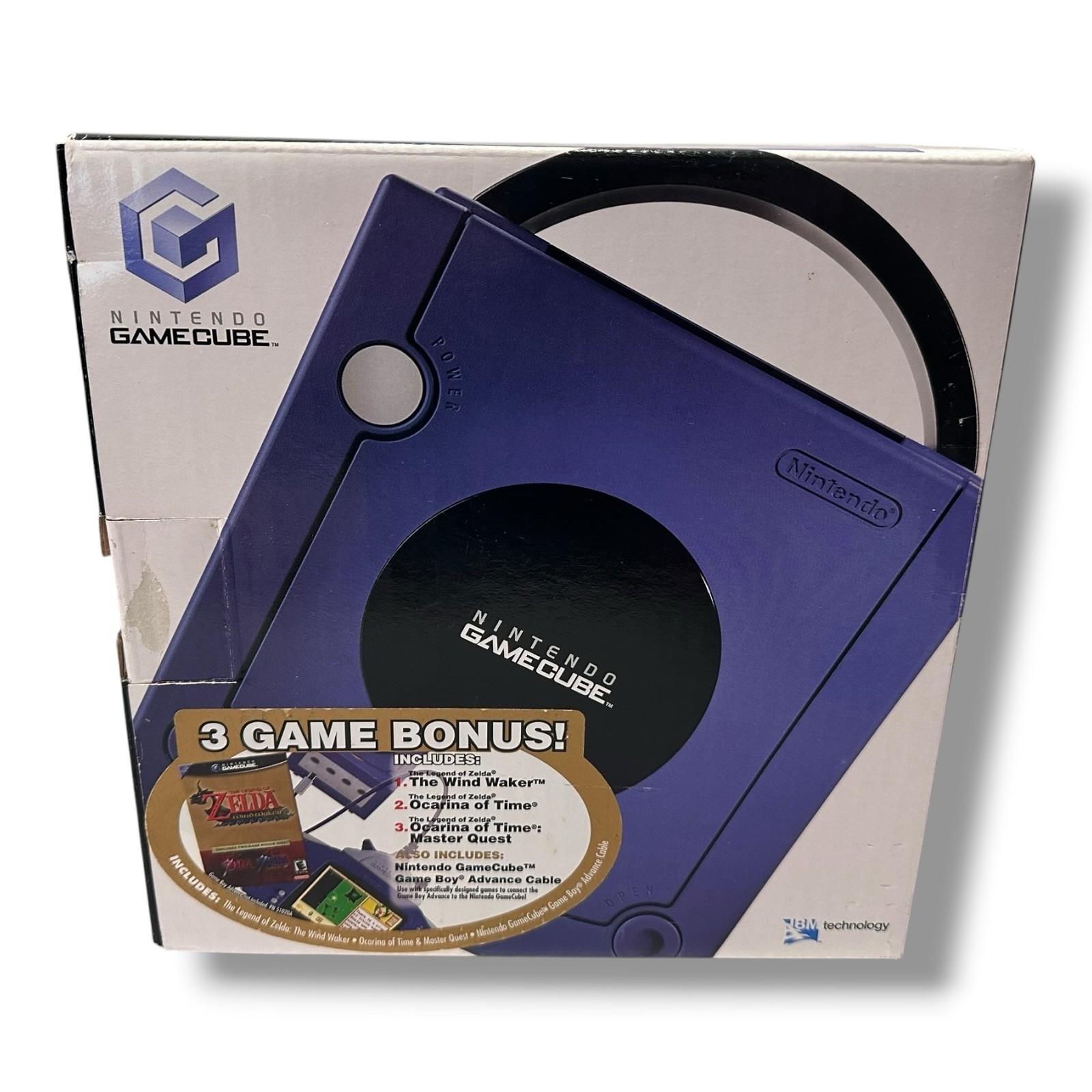 2003 Nintendo Gamecube Indigo Zelda Wind Waker Ocarina Console Box Variant RARE