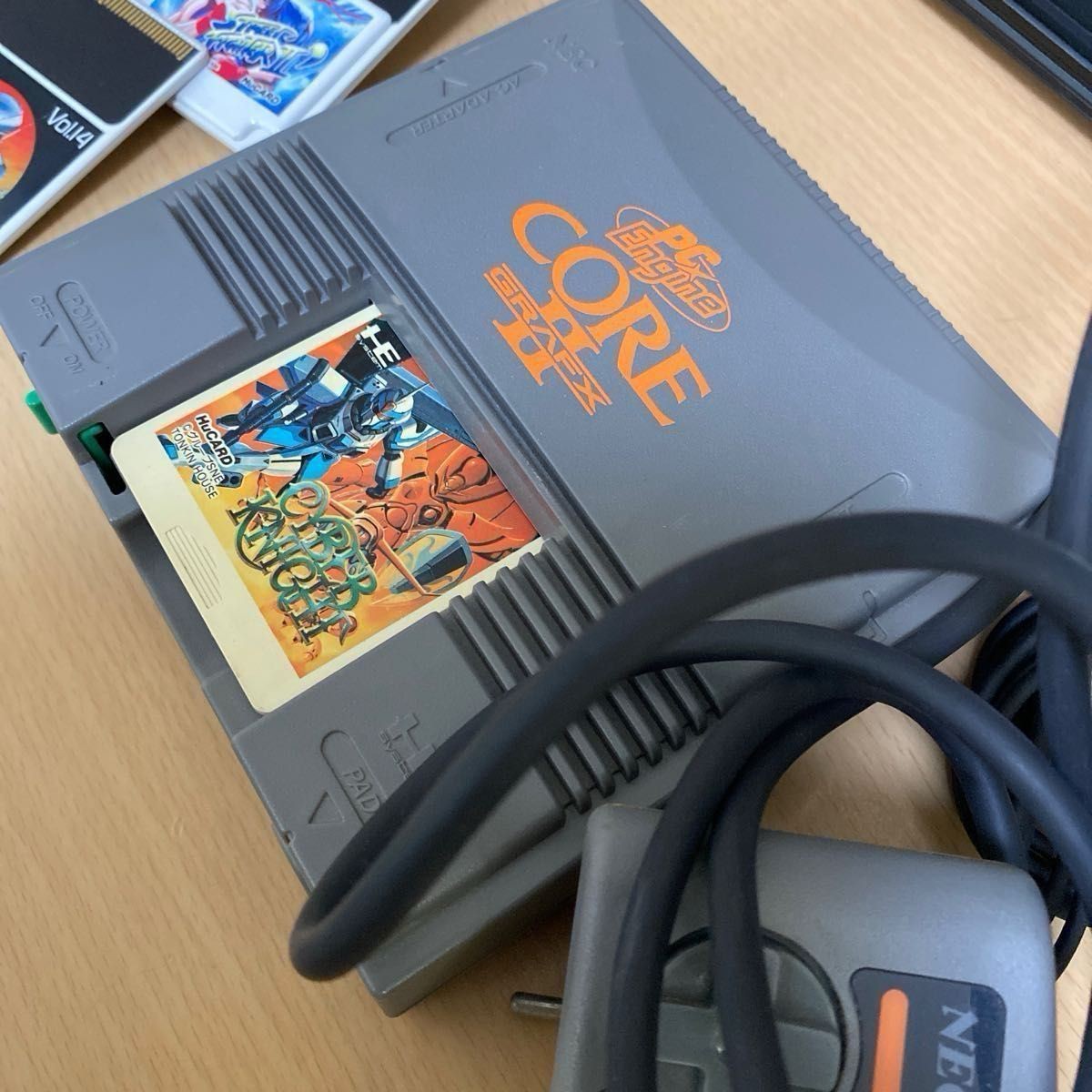 PC Engine CoreGrafx II Console + 7 HuCard Games Set Tested Working Japan