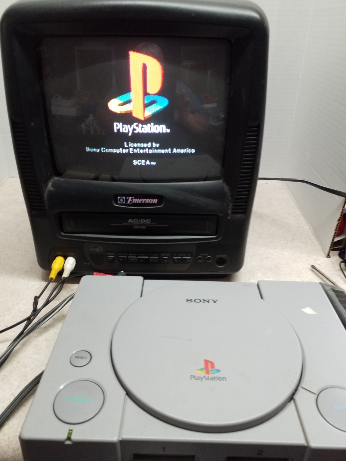 Sony PlayStation (PS1) SCHP-7001 Bundle No Controller, With Cables. Console