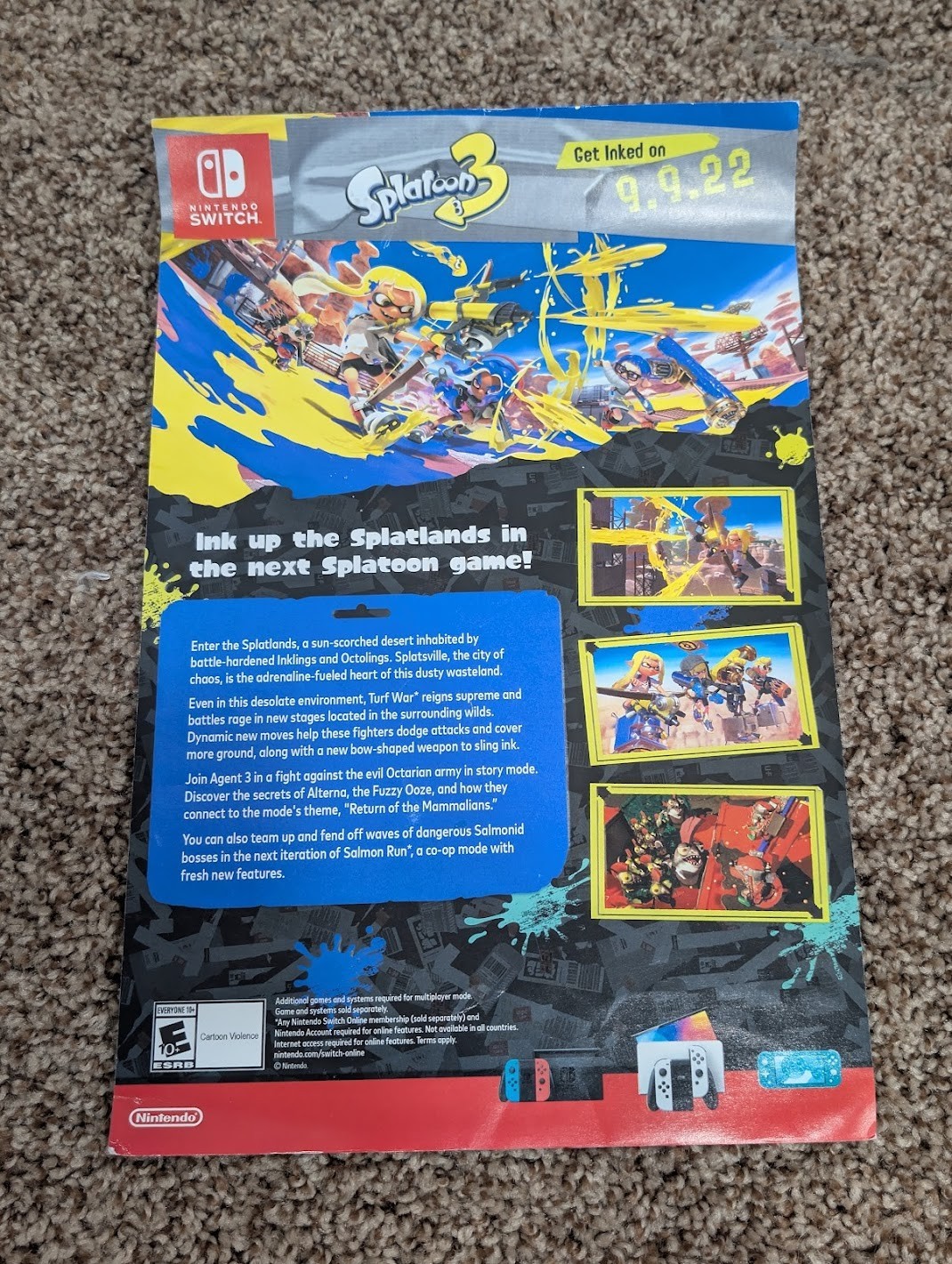 Nintendo Switch (OLED Model) US NTSC Splatoon 3 Edition Console NEW w/ Bonus Ad